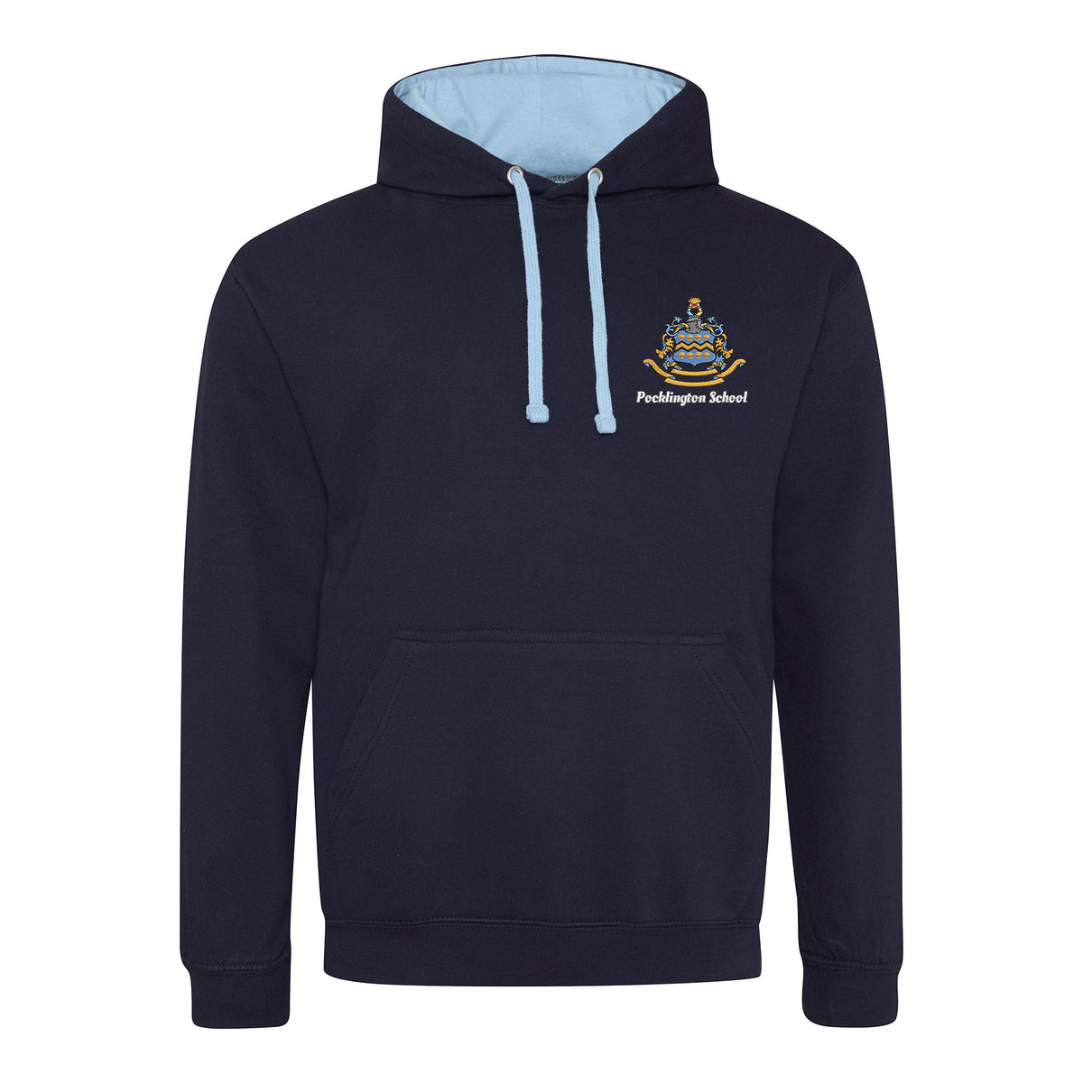 Pocklington Varsity Hoodie - Pocklington School | NEW FRENCH NAVY/SKY BLUE