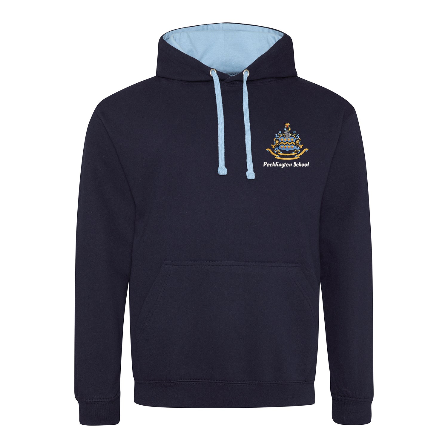 Pocklington Varsity Hoodie - Pocklington School | NEW FRENCH NAVY/SKY BLUE