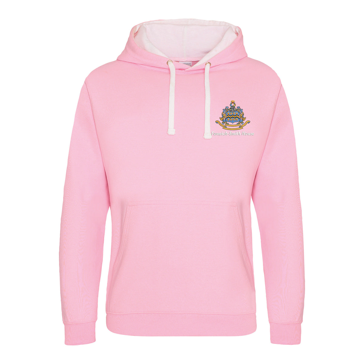 Pocklington Varsity Hoodie - Fenwick-Smith | BABY PINK/ARCTIC WHITE