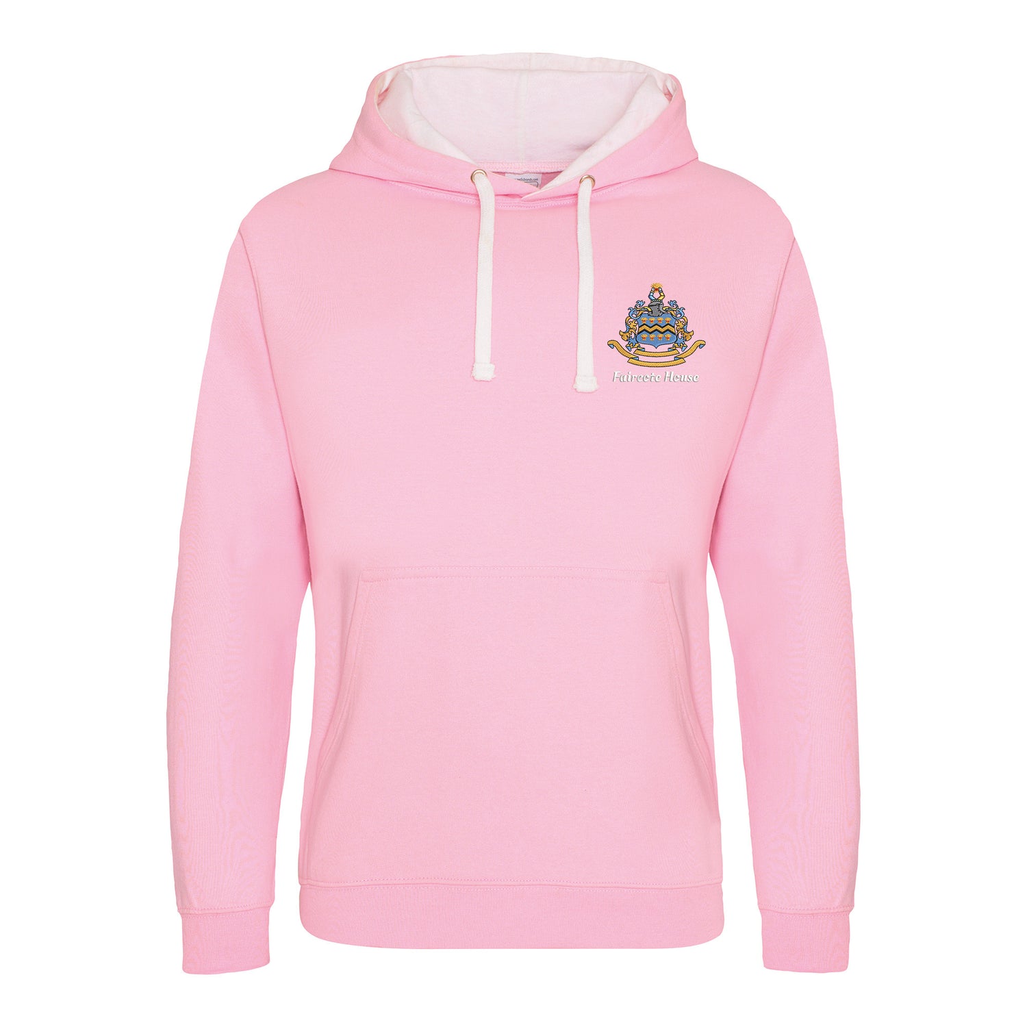 Pocklington Varsity Hoodie - Faircote | BABY PINK/ARCTIC WHITE