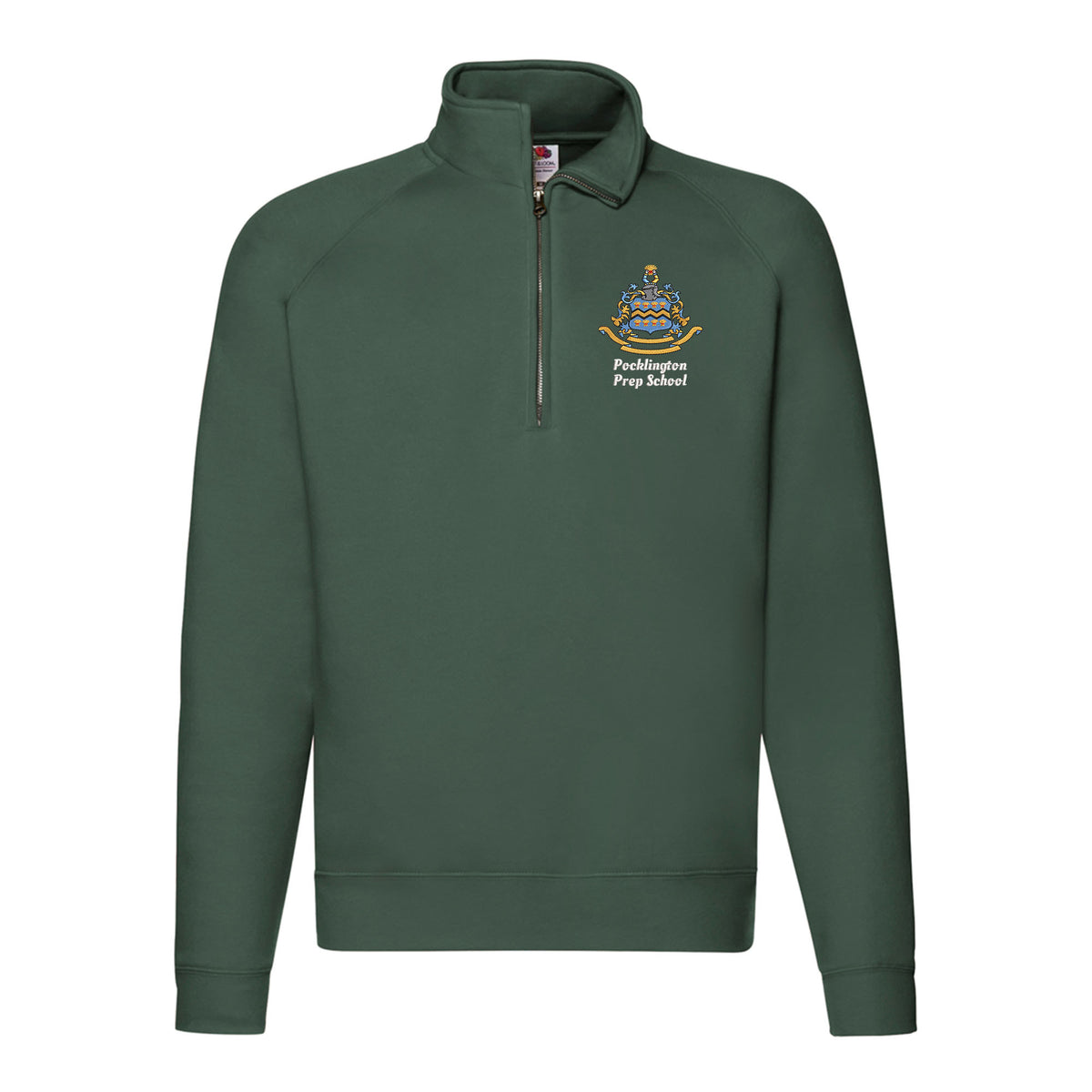 Pocklington Quarter Zip - Prep School | BOTTLE GREEN