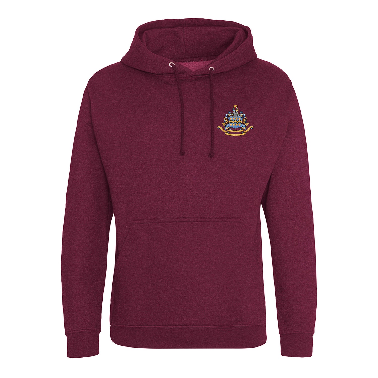 Pocklington Hoodie - Crest Only | BURGUNDY SMOKE
