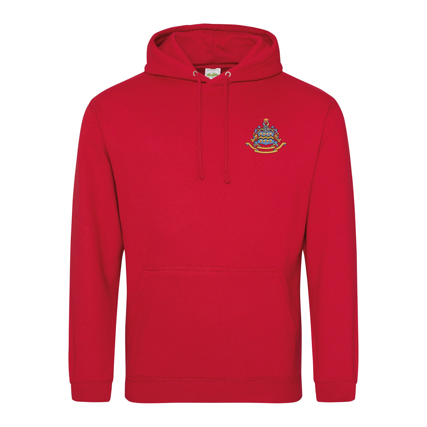 Pocklington Hoodie - Crest Only | FIRE RED