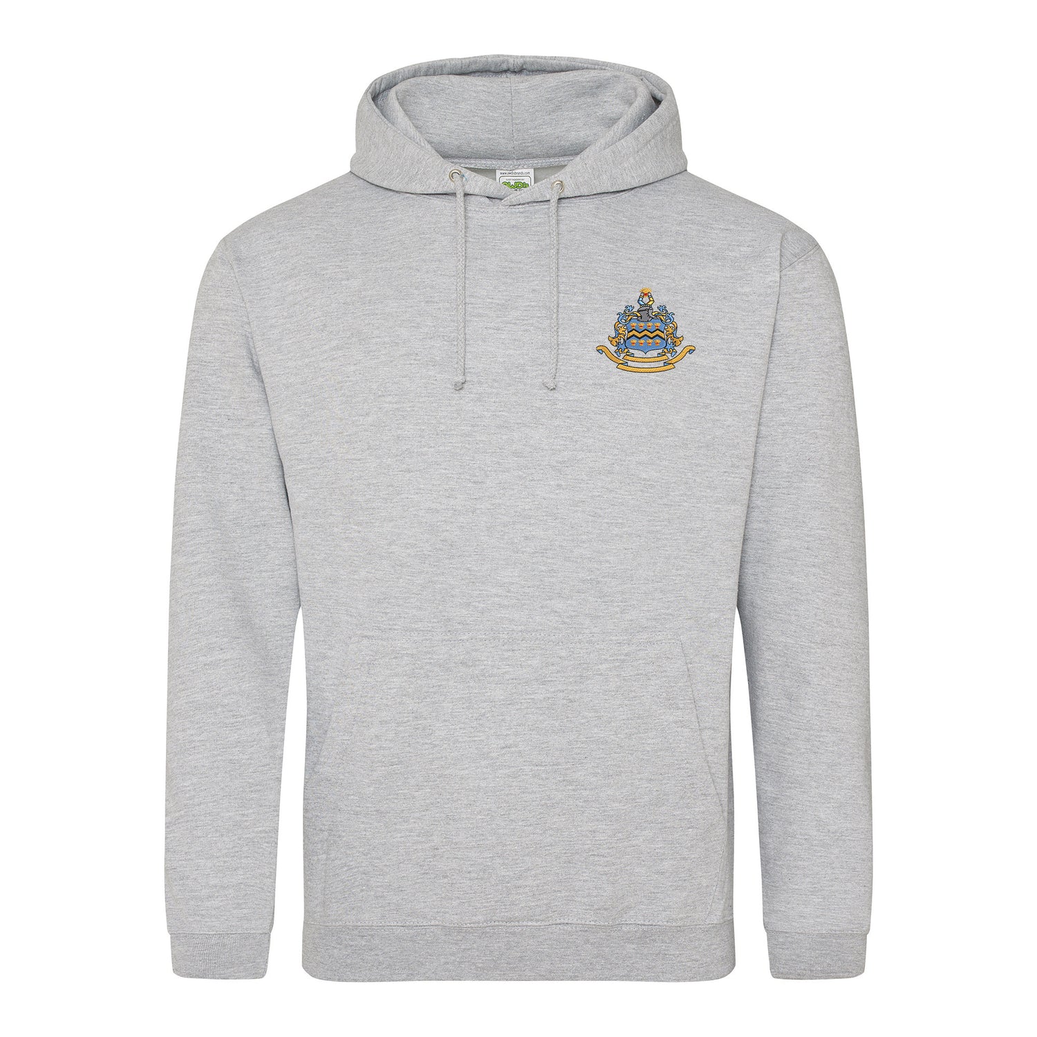 Pocklington Hoodie - Crest Only | HEATHER GREY