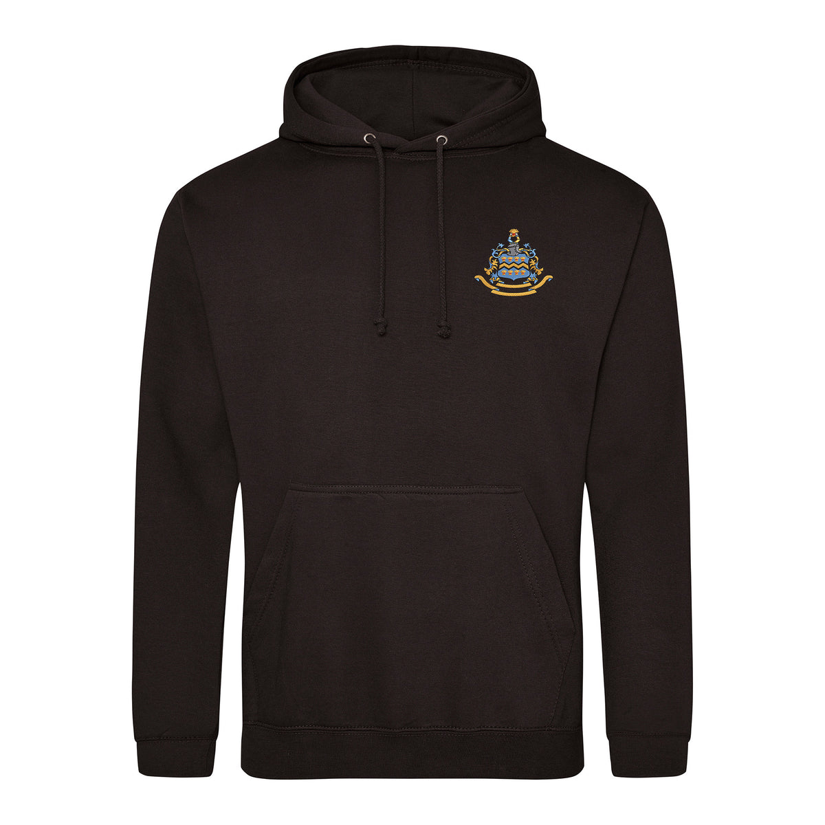 Pocklington Hoodie - Crest Only | JET BLACK