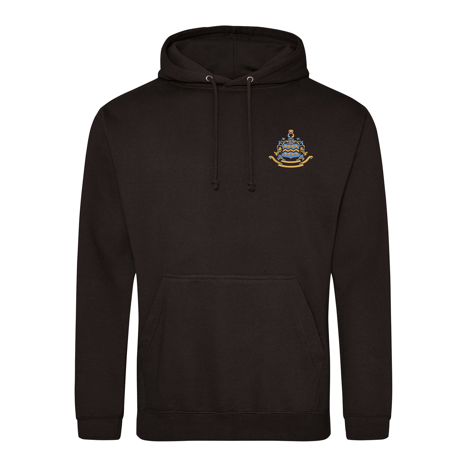 Pocklington Hoodie - Crest Only | JET BLACK