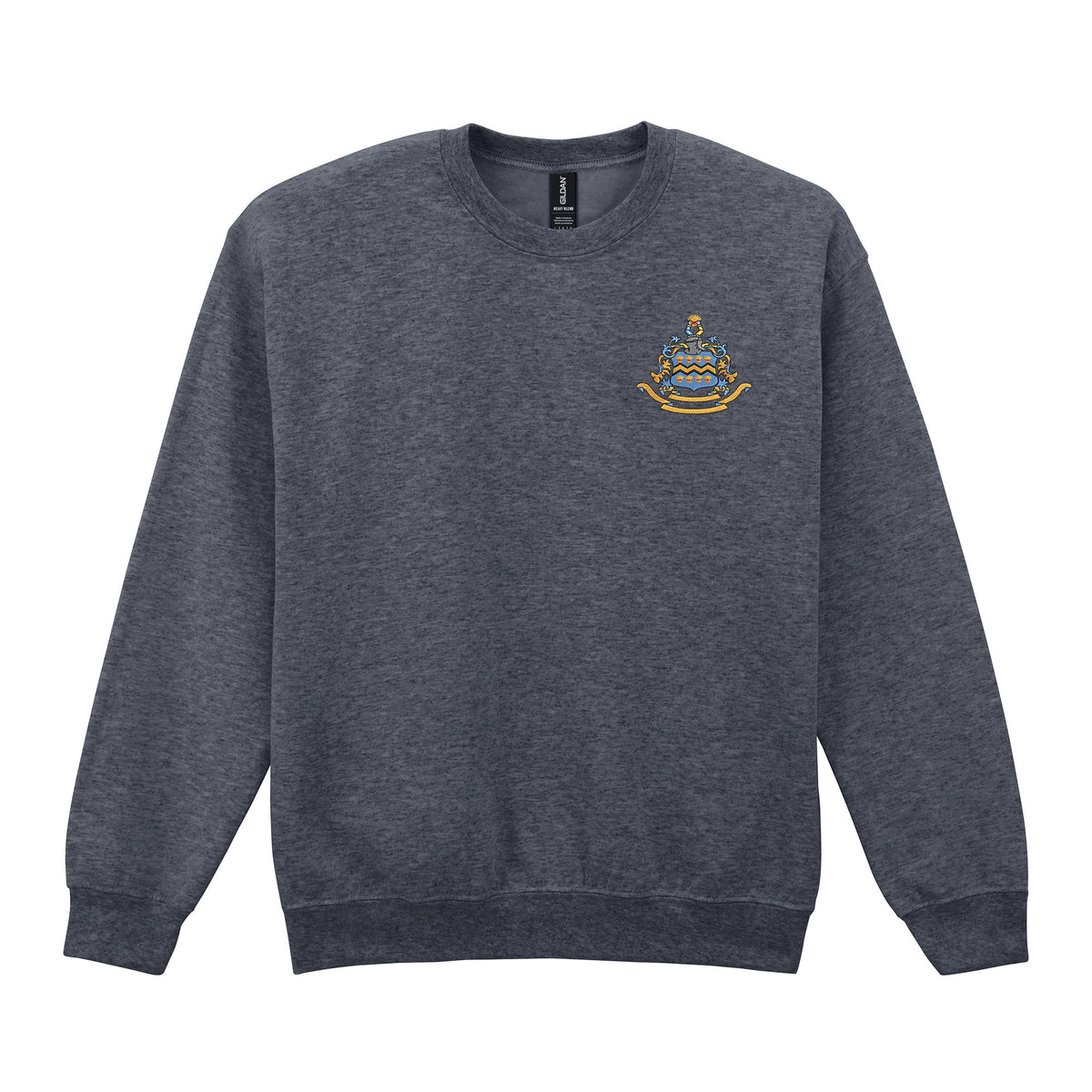 Pocklington Sweatshirt - Crest Only | DARK HEATHER