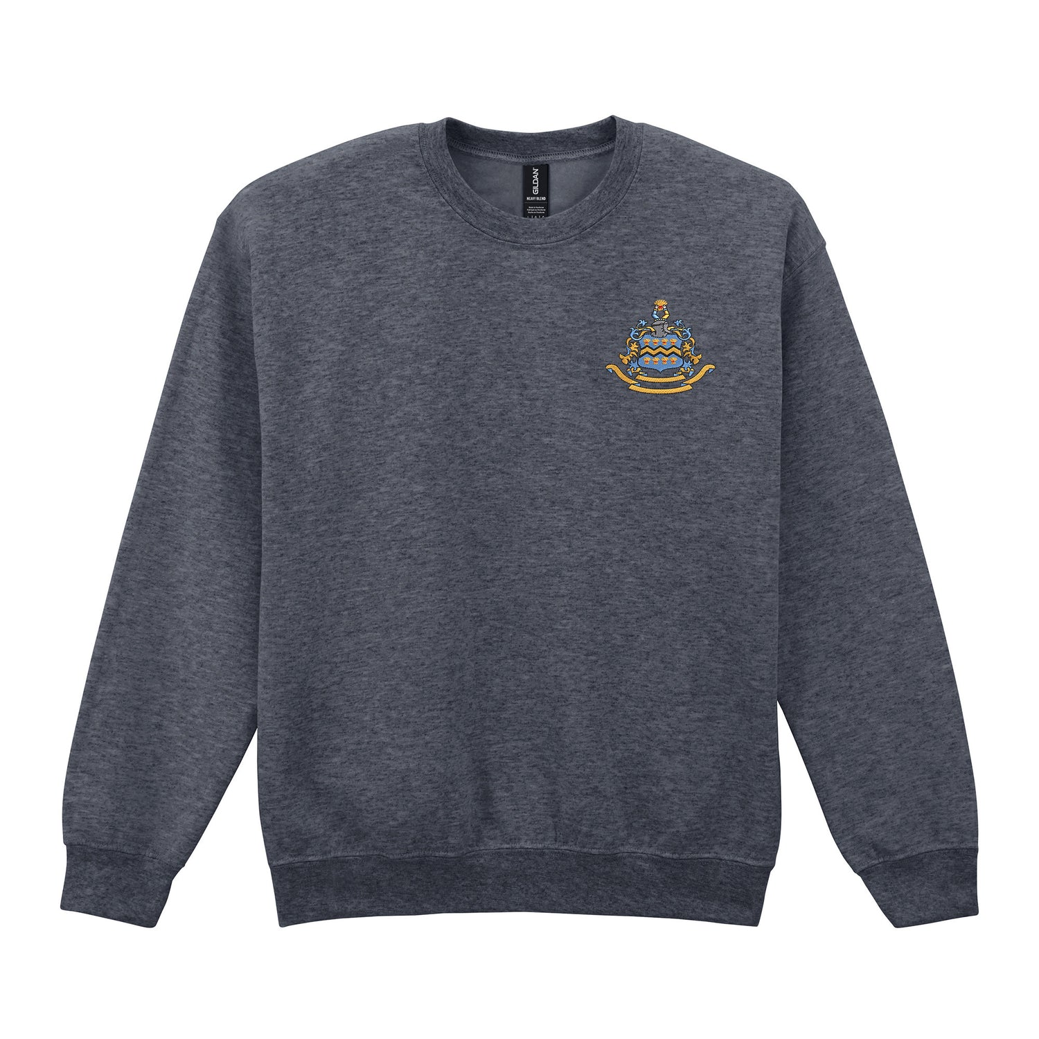 Pocklington Sweatshirt - Crest Only | DARK HEATHER
