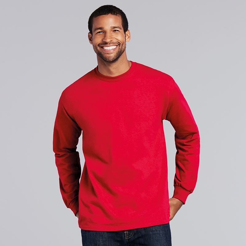 Ultra Cotton Adult Long Sleeve T | ASH