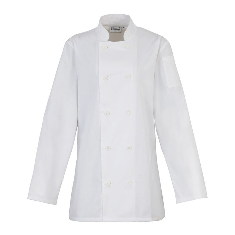 Women's Long Sleeve Chefs Jacket | WHITE