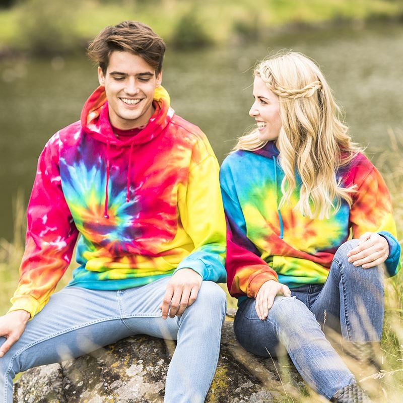 Rainbow Tie Dye Hoodie | COTTON CANDY