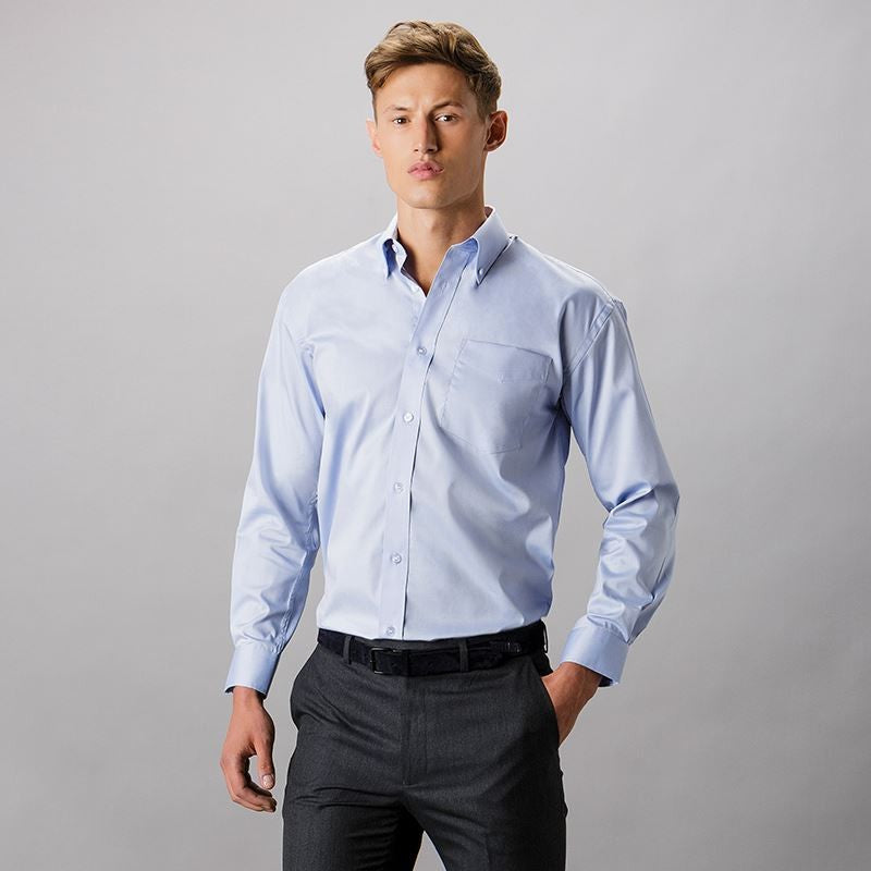 Long Sleeved Corporate Oxford Shirt | SILVER GREY
