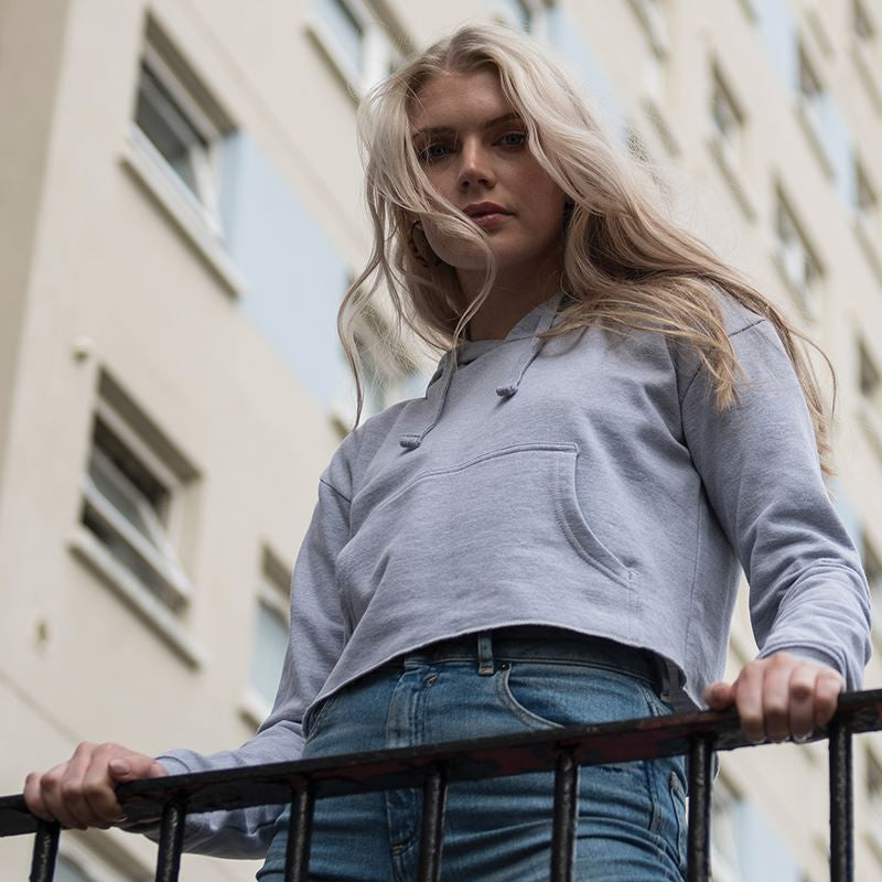 Girlie Cropped Hoodie | DUSTY PINK