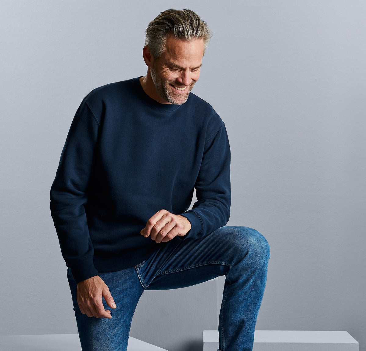 Sweatshirt with set in sleeves | EUCALYPTUS GREEN