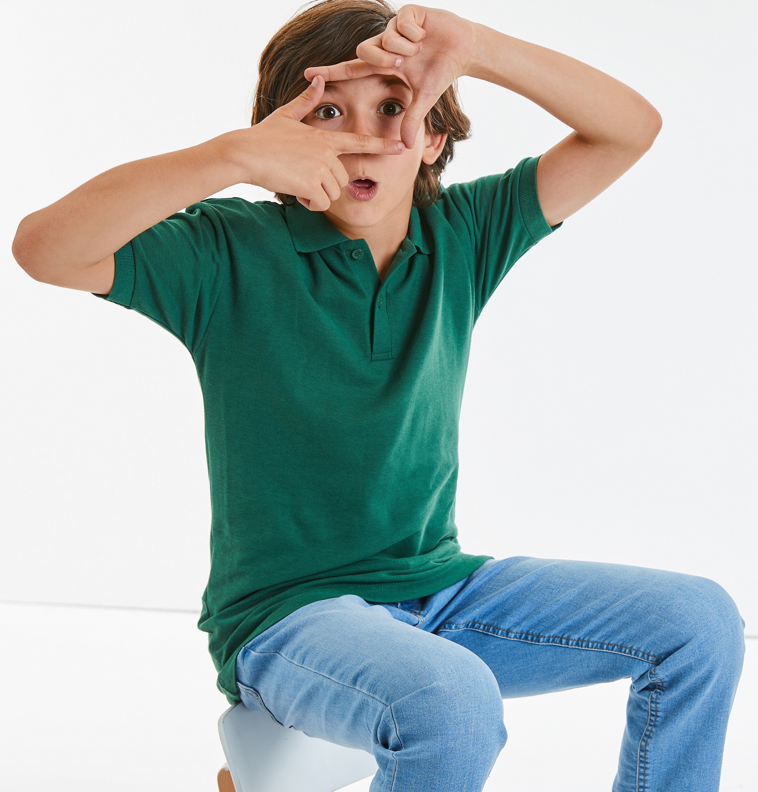 Children's Classic Polycotton Polo | BRIGHT RED