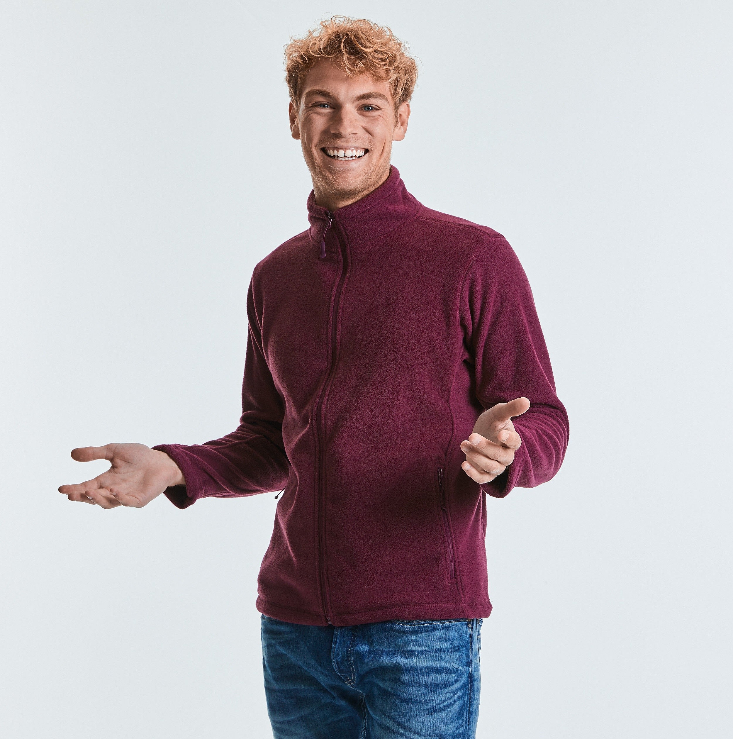 Full Zip Outdoor Fleece | BOTTLE GREEN