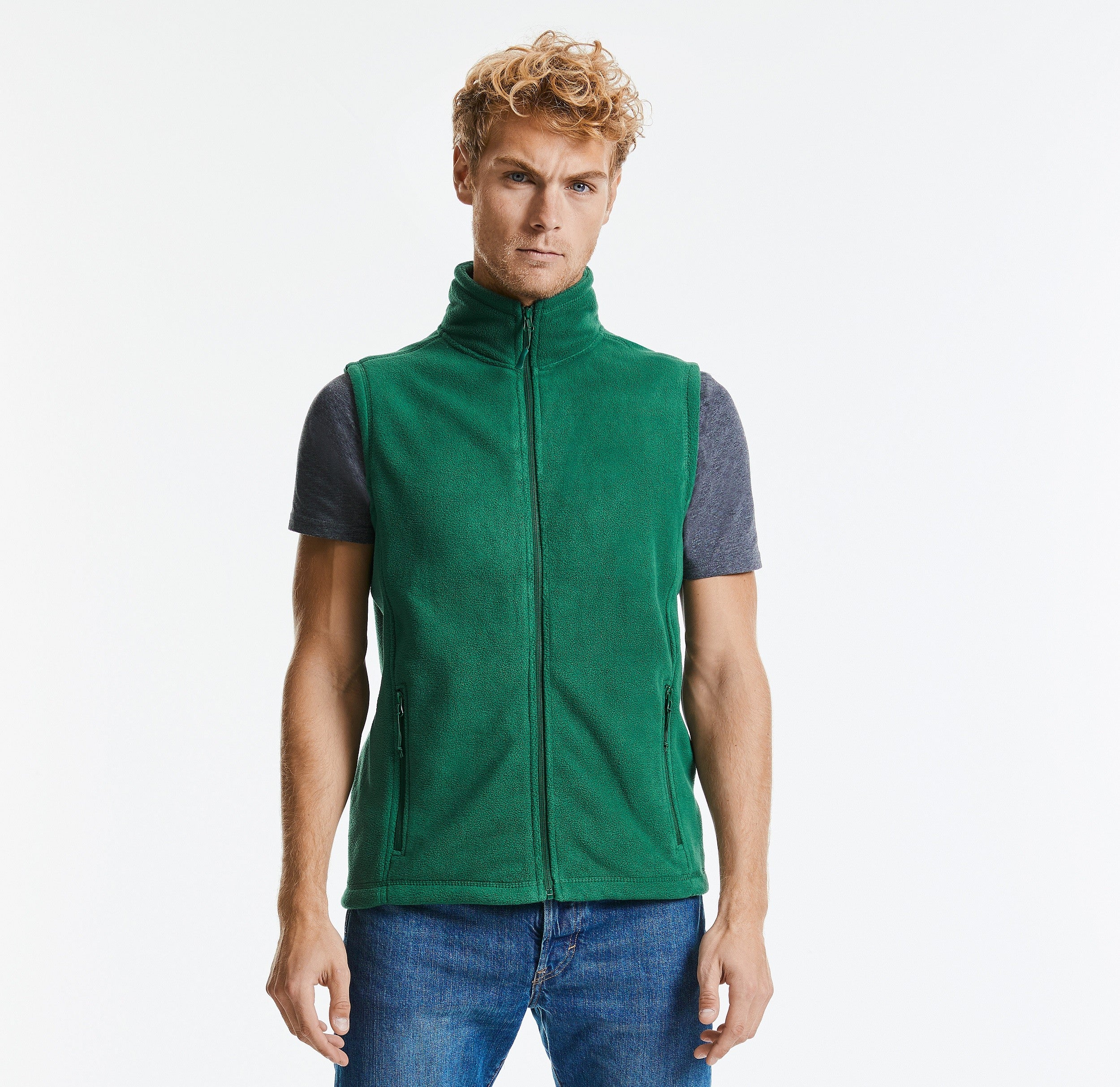 Outdoor Fleece Gilet | BOTTLE GREEN