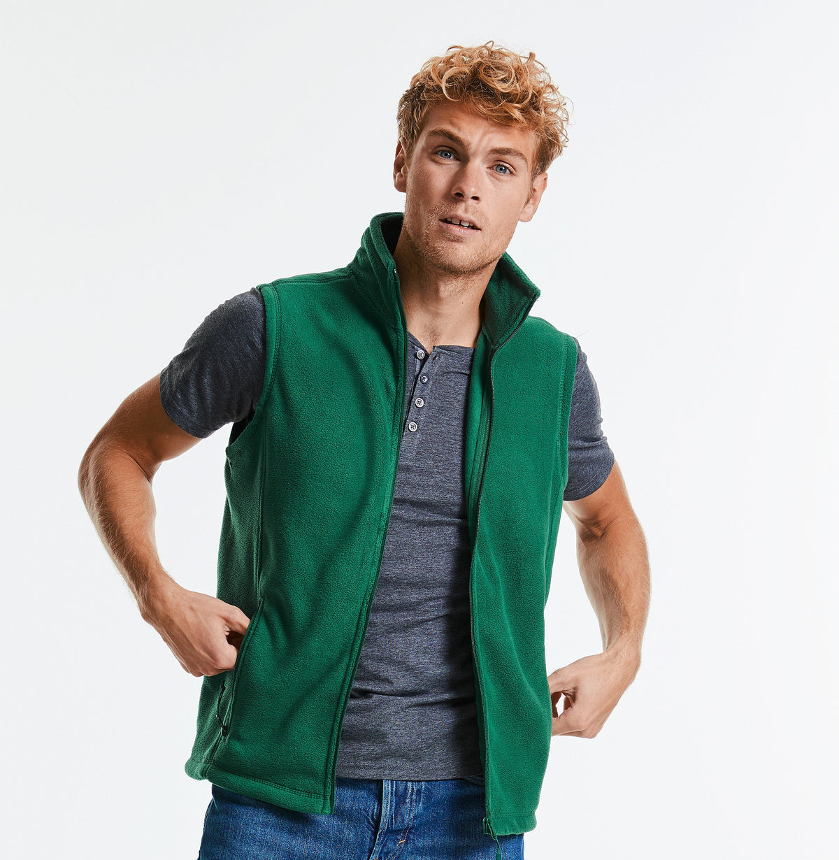 Outdoor Fleece Gilet | CONVOY GREY