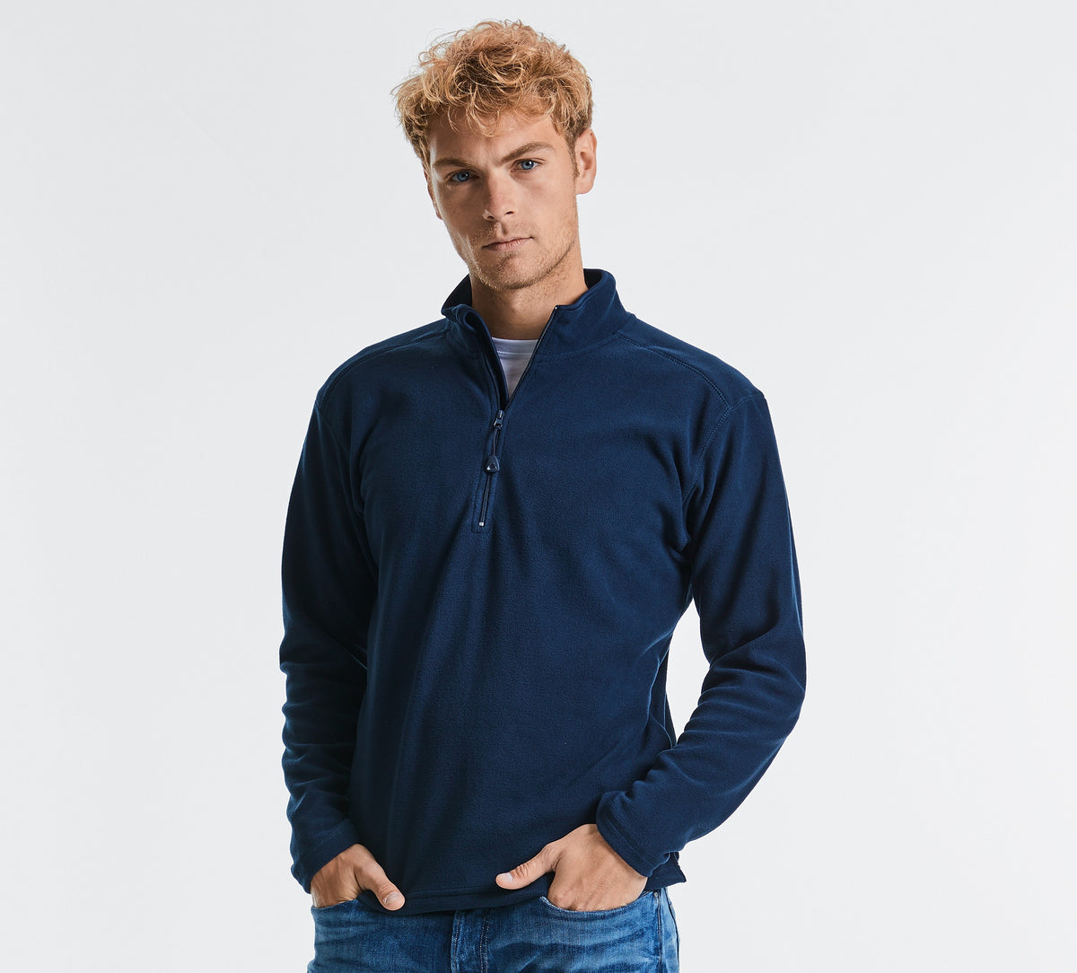 Mens 1/4 Zip Microfleece | BLACK