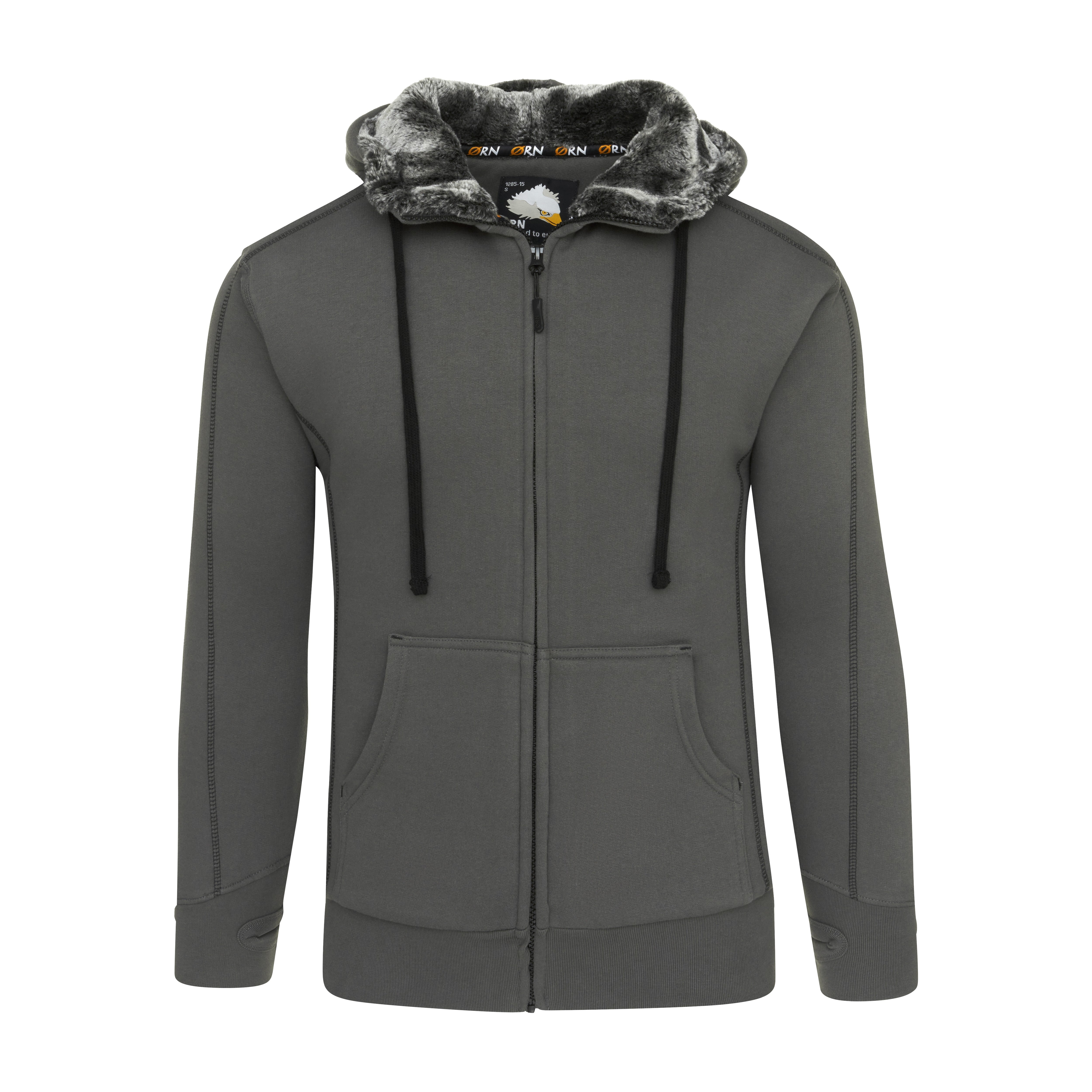 Crane Fur-Lined Hoody | GRAPHITE