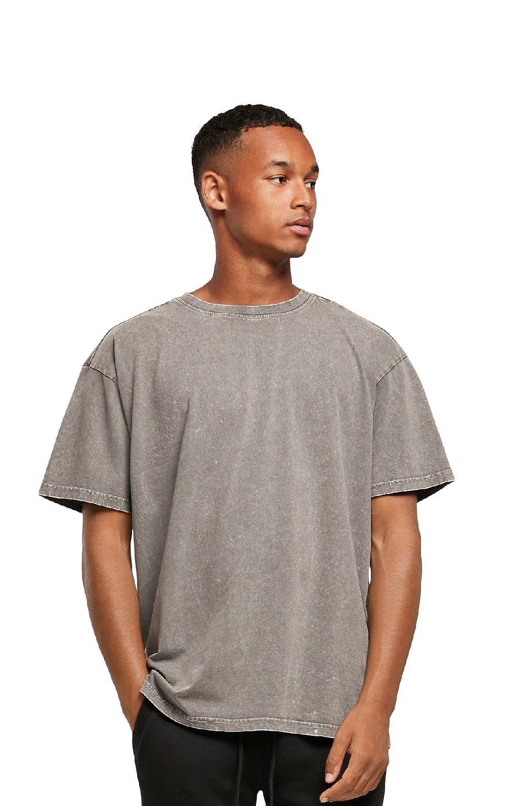 Acid Washed Heavy Oversized Tee | DARK KHAKI
