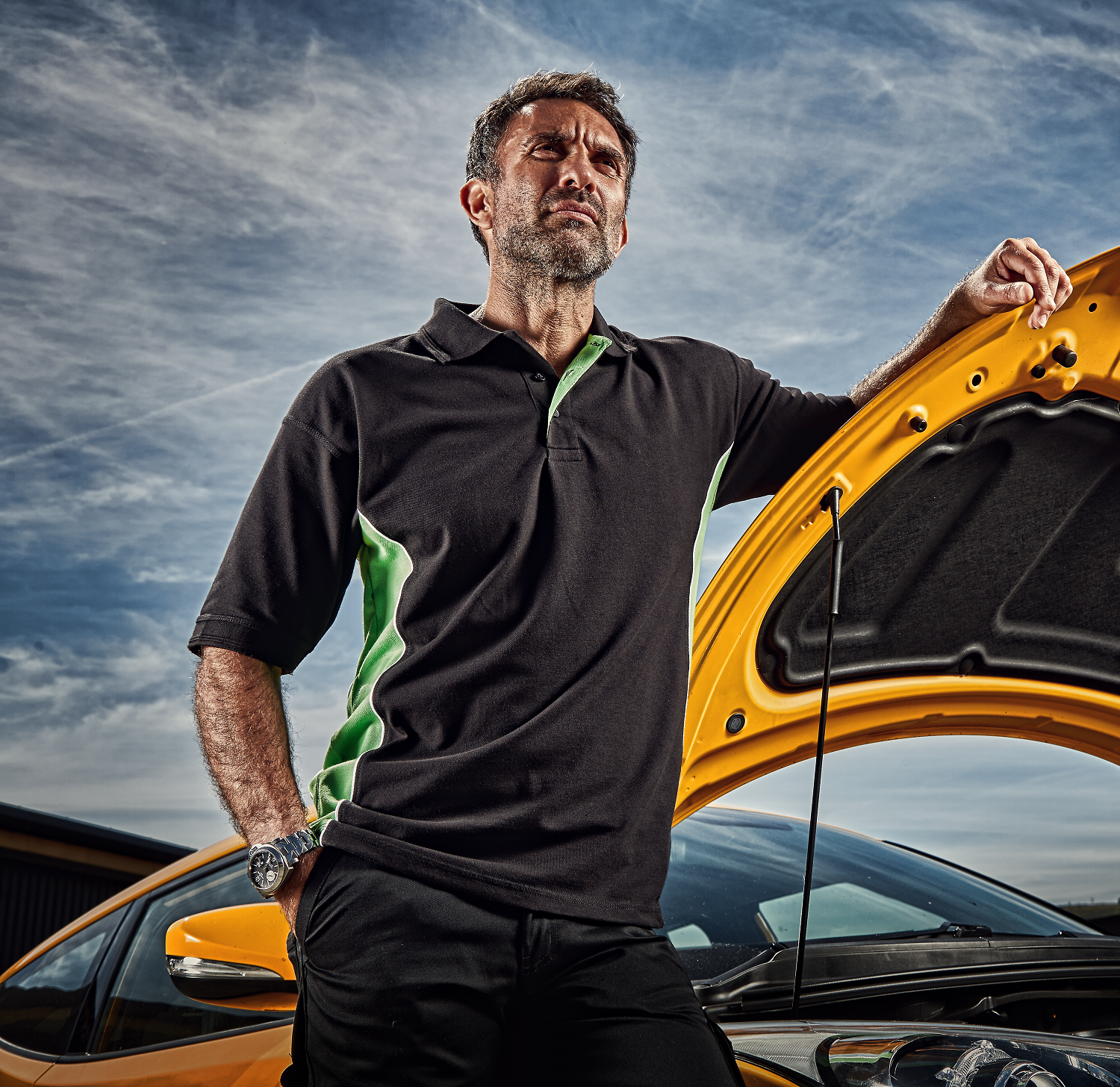 Silverswift Polo Shirt | BLACK/LIME