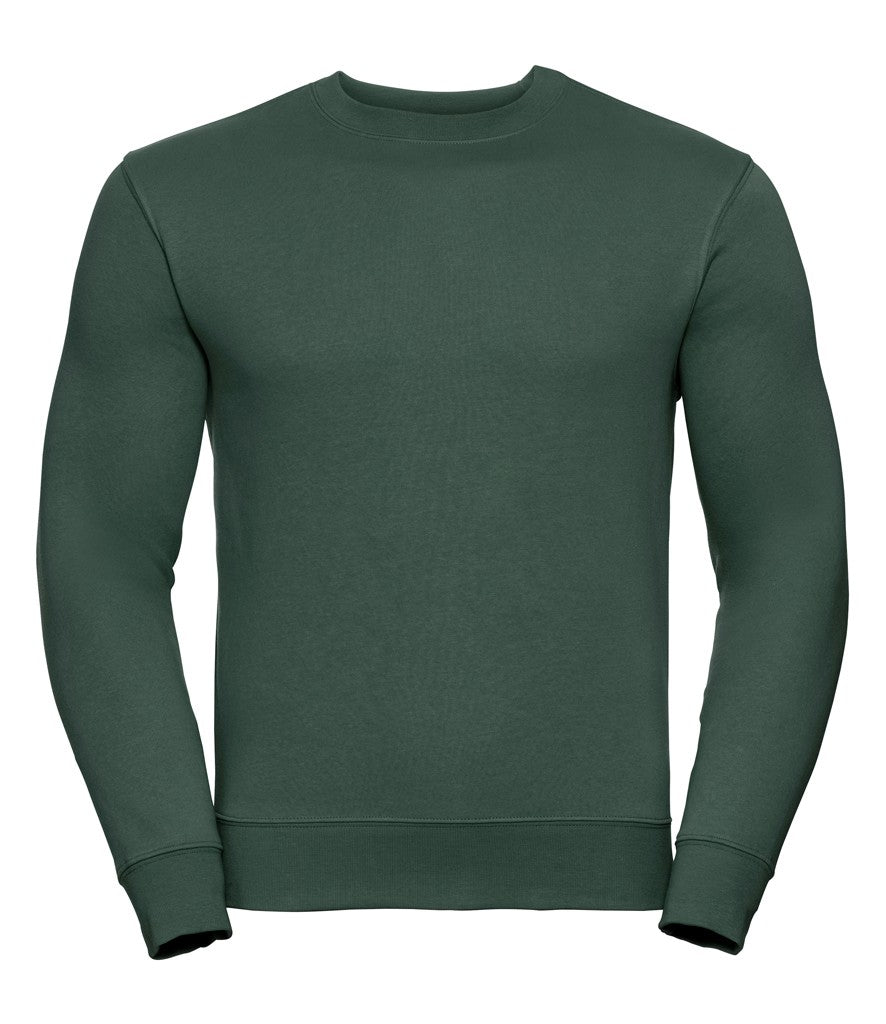 Sweatshirt with set in sleeves | BOTTLE GREEN