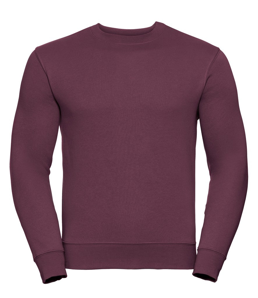 Sweatshirt with set in sleeves | BURGUNDY