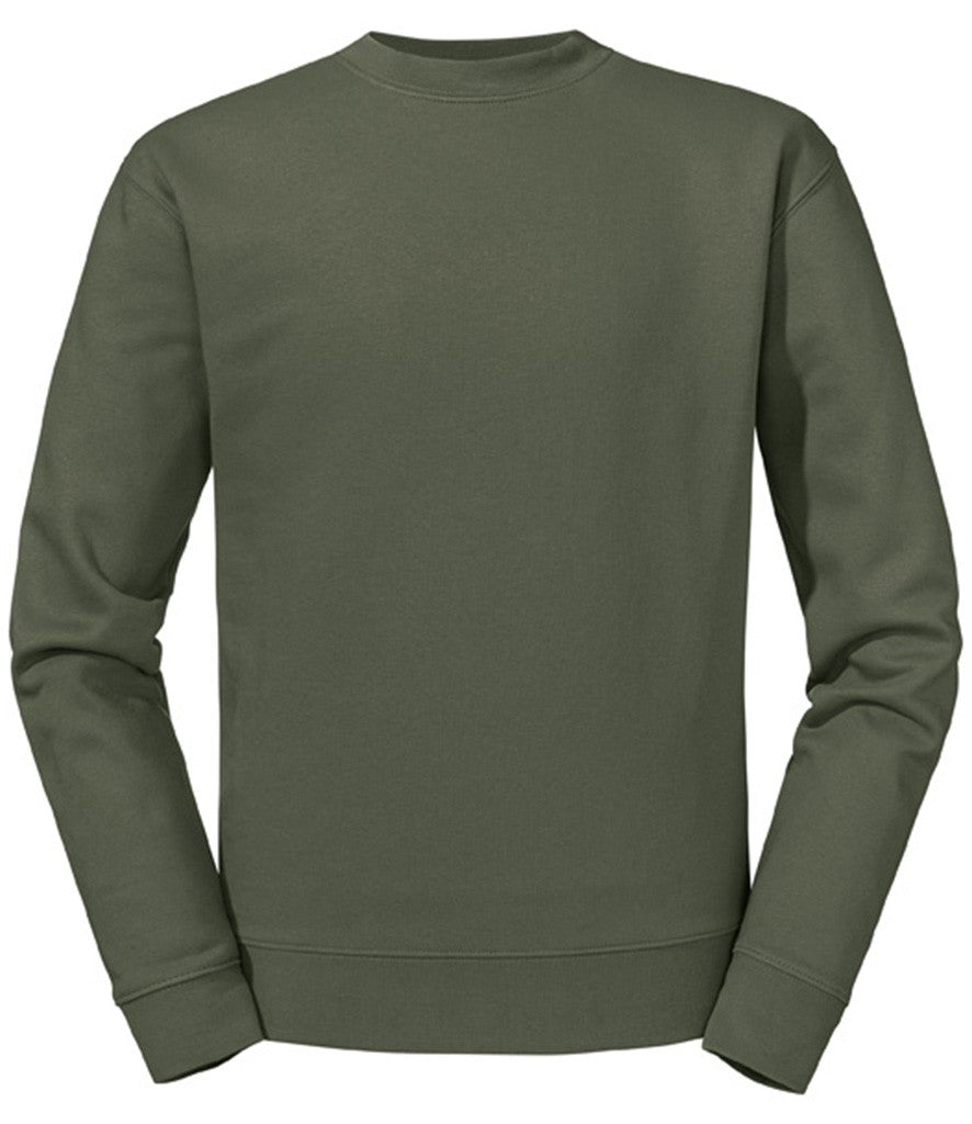 Sweatshirt with set in sleeves | OLIVE GREEN