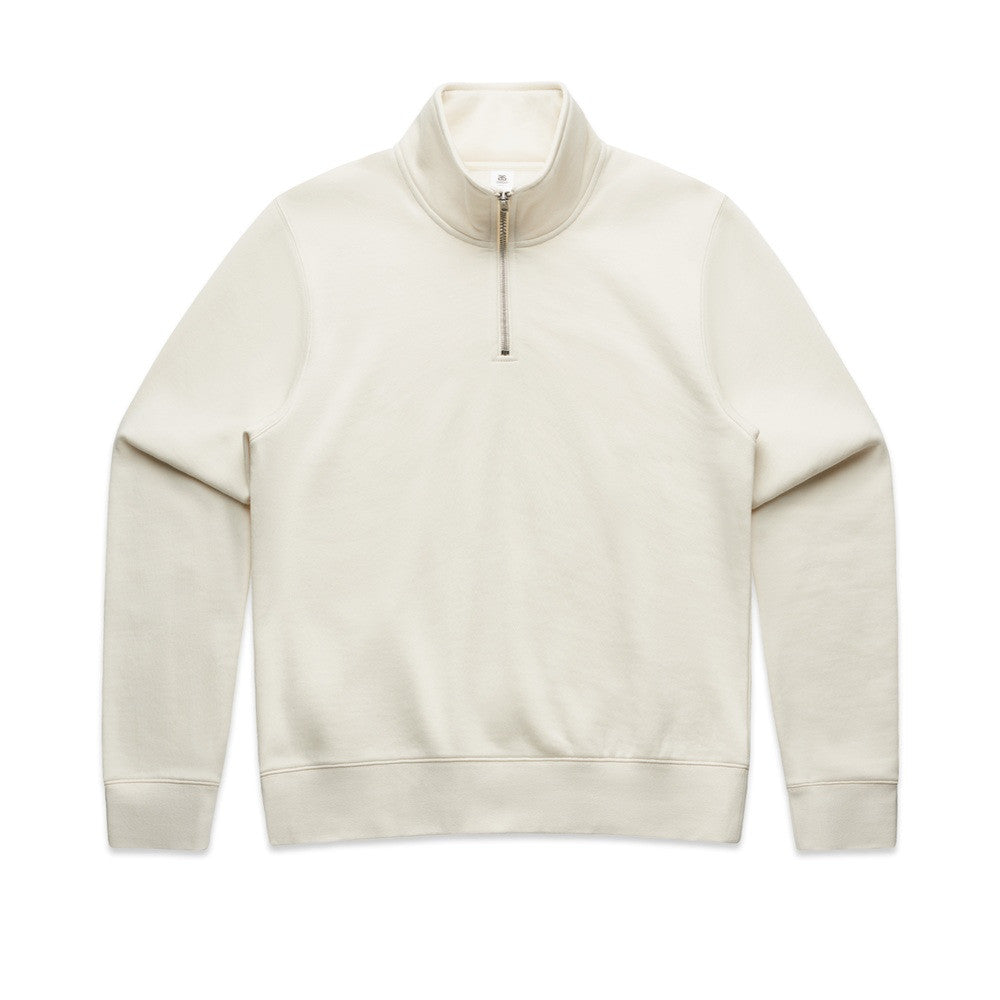 Womens Stencil Half Zip Crew | ECRU