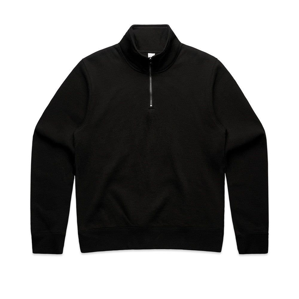 Womens Stencil Half Zip Crew | BLACK