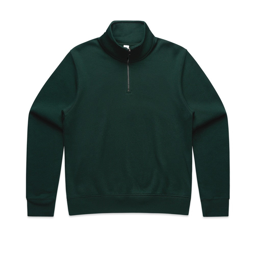 Womens Stencil Half Zip Crew | PINE GREEN