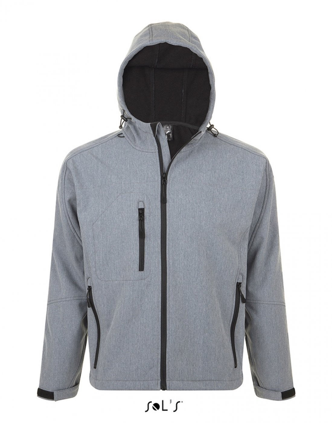 Replay Hooded Soft Shell Jacket | GREY MARL