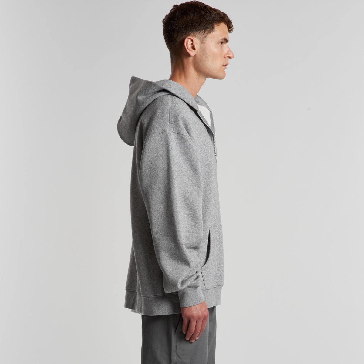 Relax Half Zip Hood | ATHLETIC HEATHER