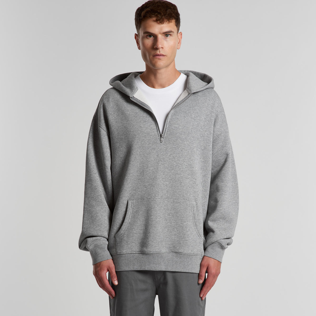 Relax Half Zip Hood | ATHLETIC HEATHER