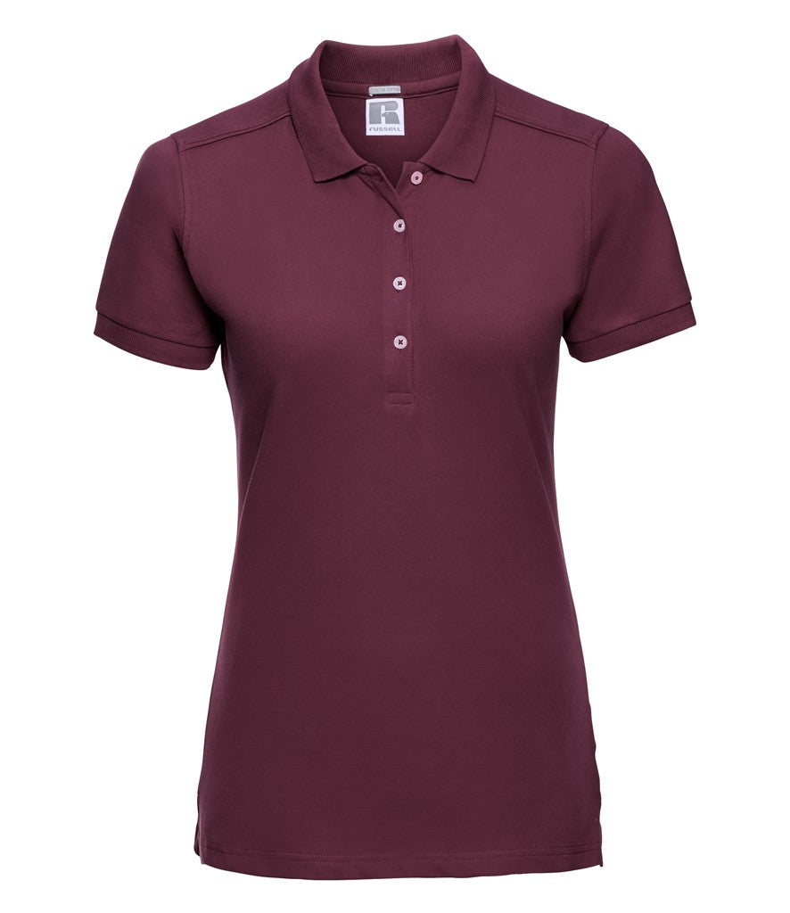 Women's Stretch Polo | BURGUNDY