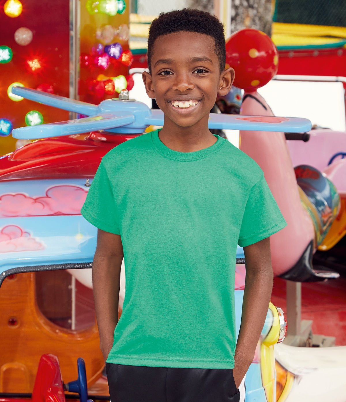 Kids Valueweight T | RETRO HEATHER GREEN
