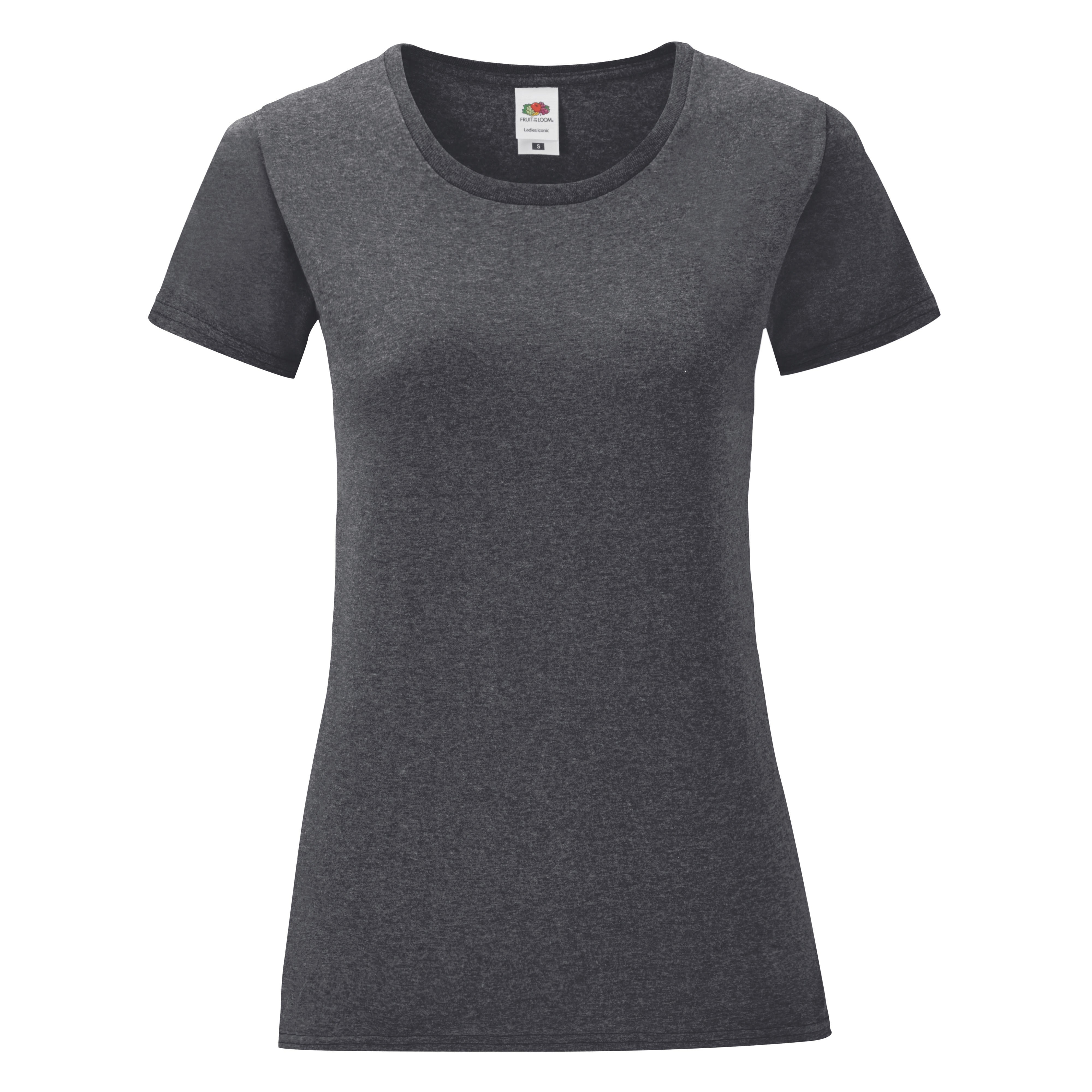 Ladies Iconic T | DARK HEATHER GREY