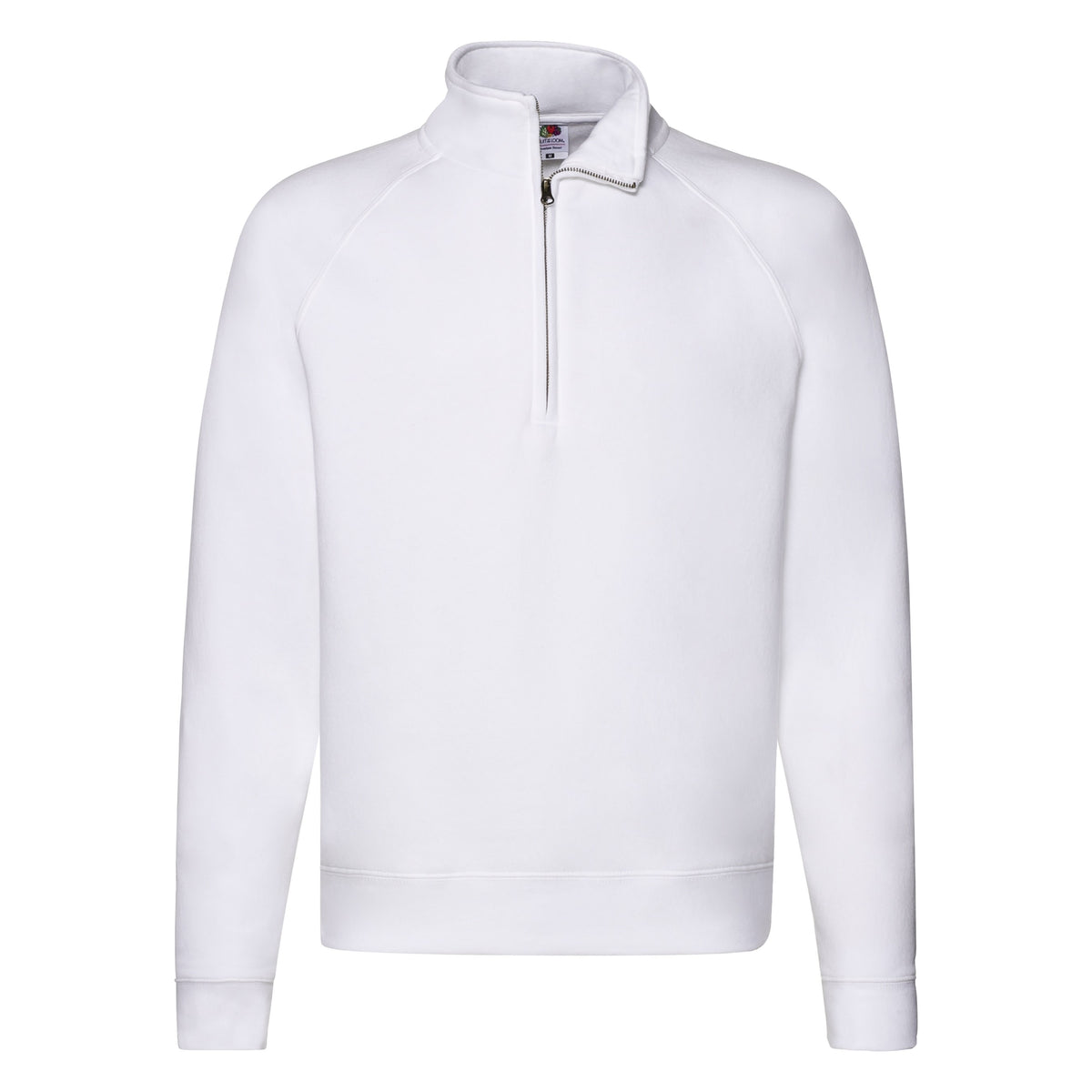 Premium Zip Neck Sweat | WHITE