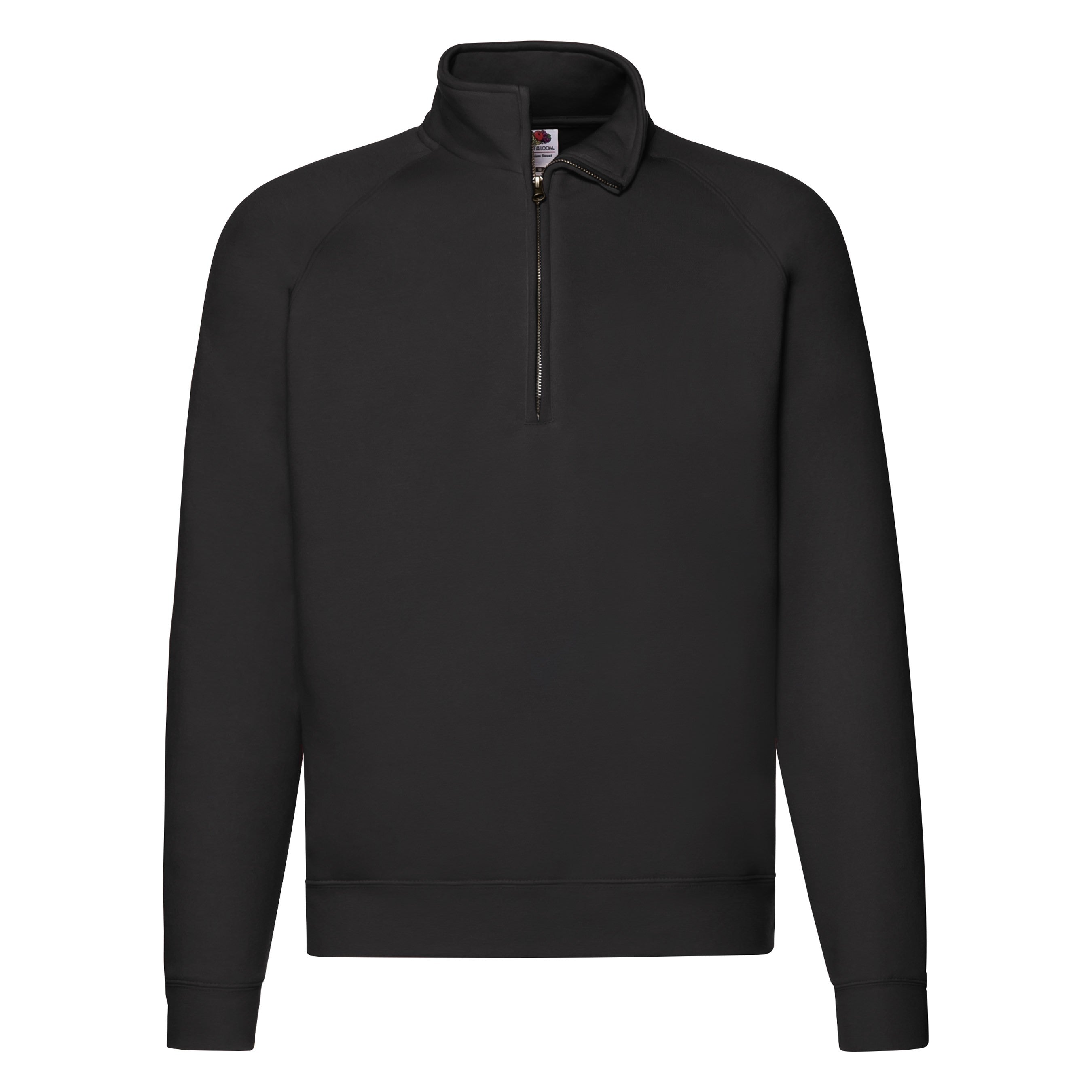 Premium Zip Neck Sweat | BLACK