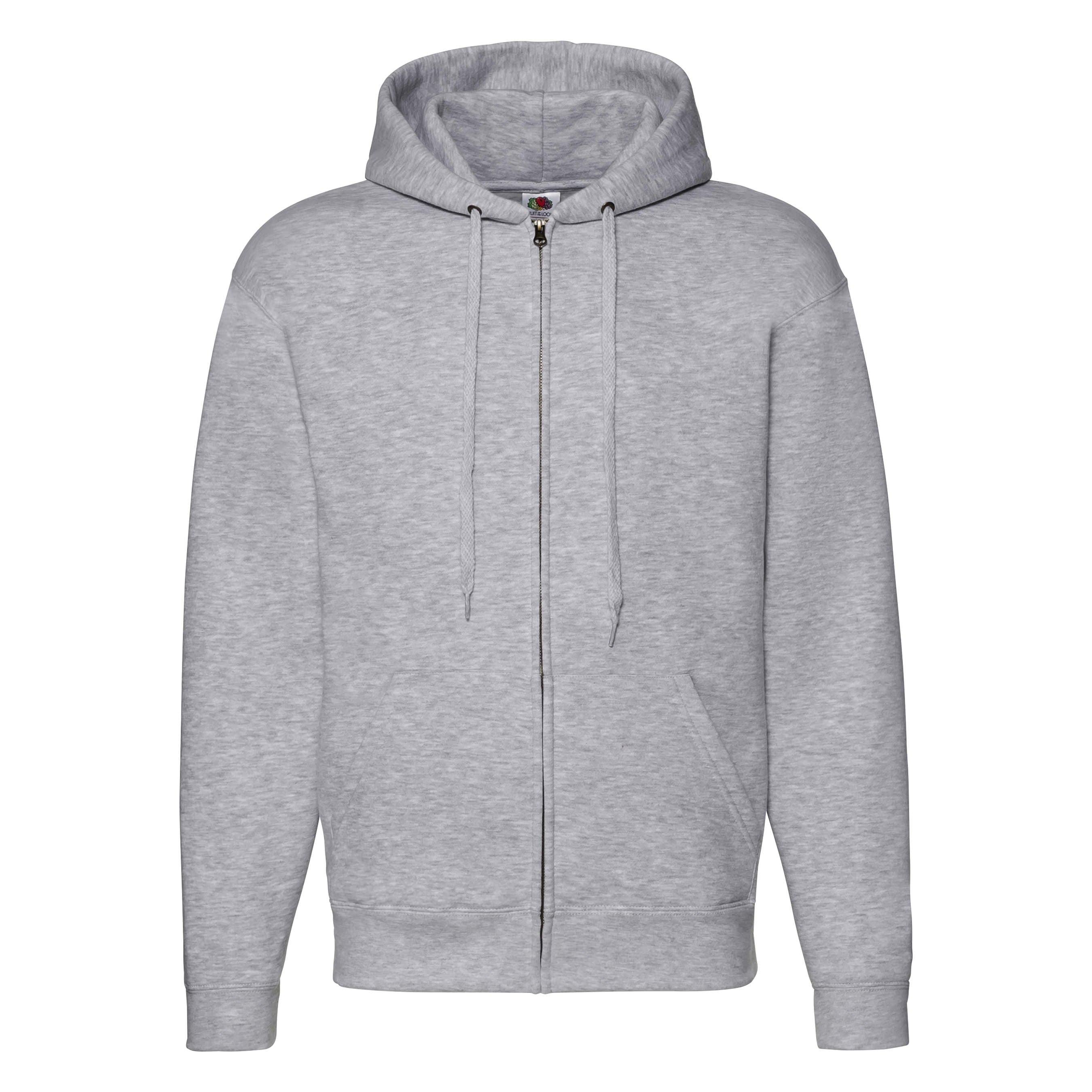 Premium 70/30 Hooded Sweat Jacket | HEATHER GREY