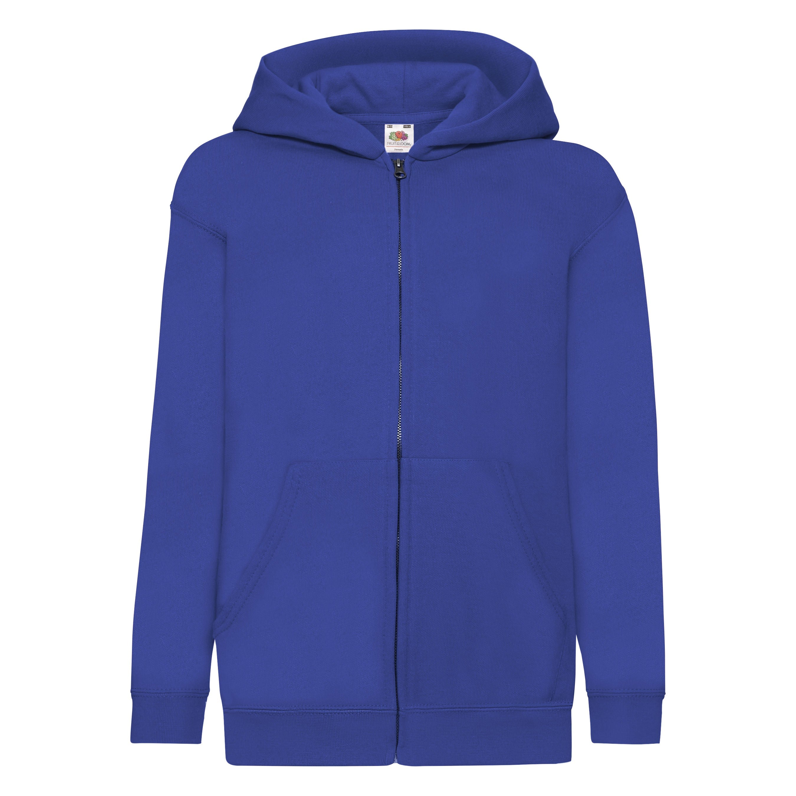 Kids Zip Through Hooded Sweat | ROYAL