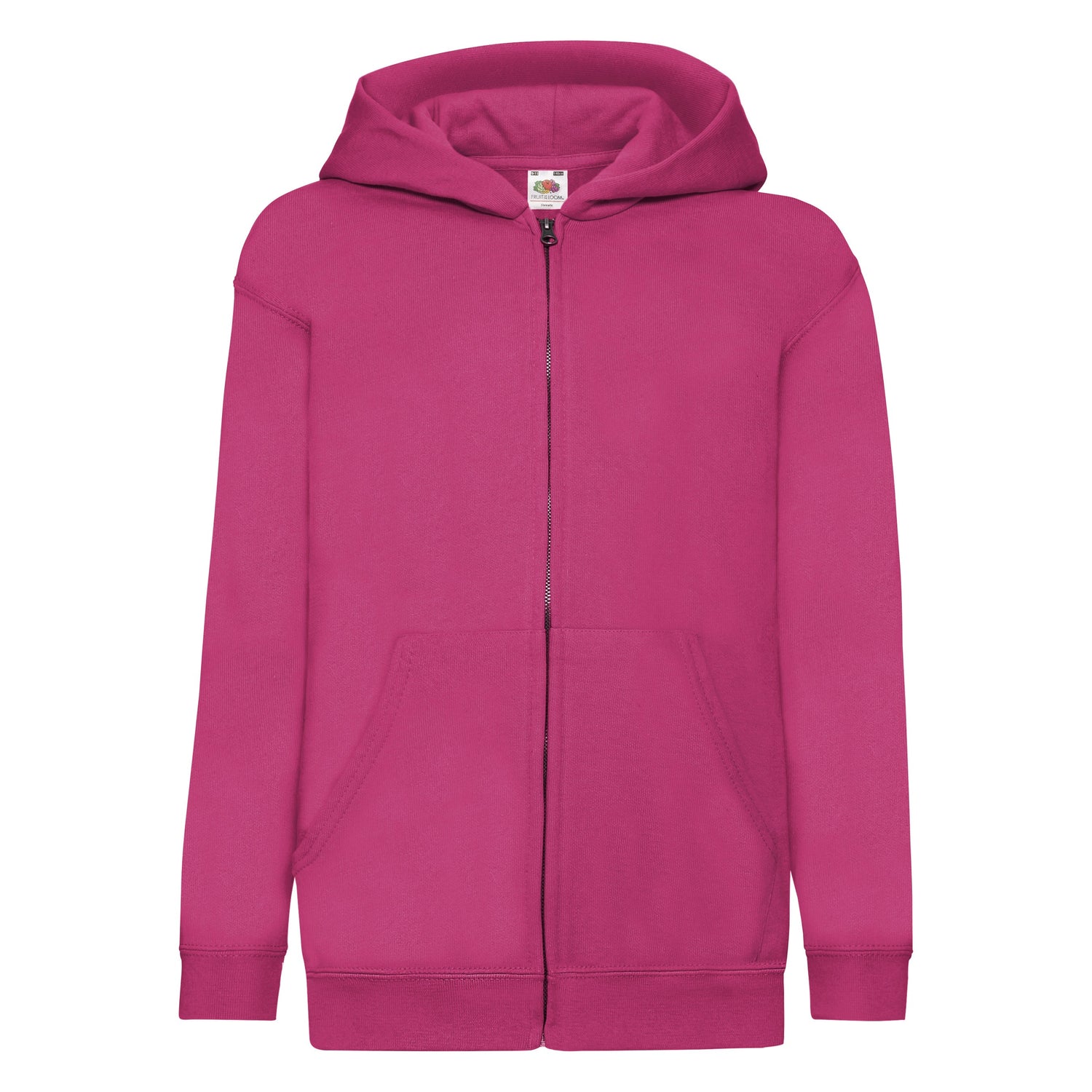 Kids Zip Through Hooded Sweat | FUSCHIA