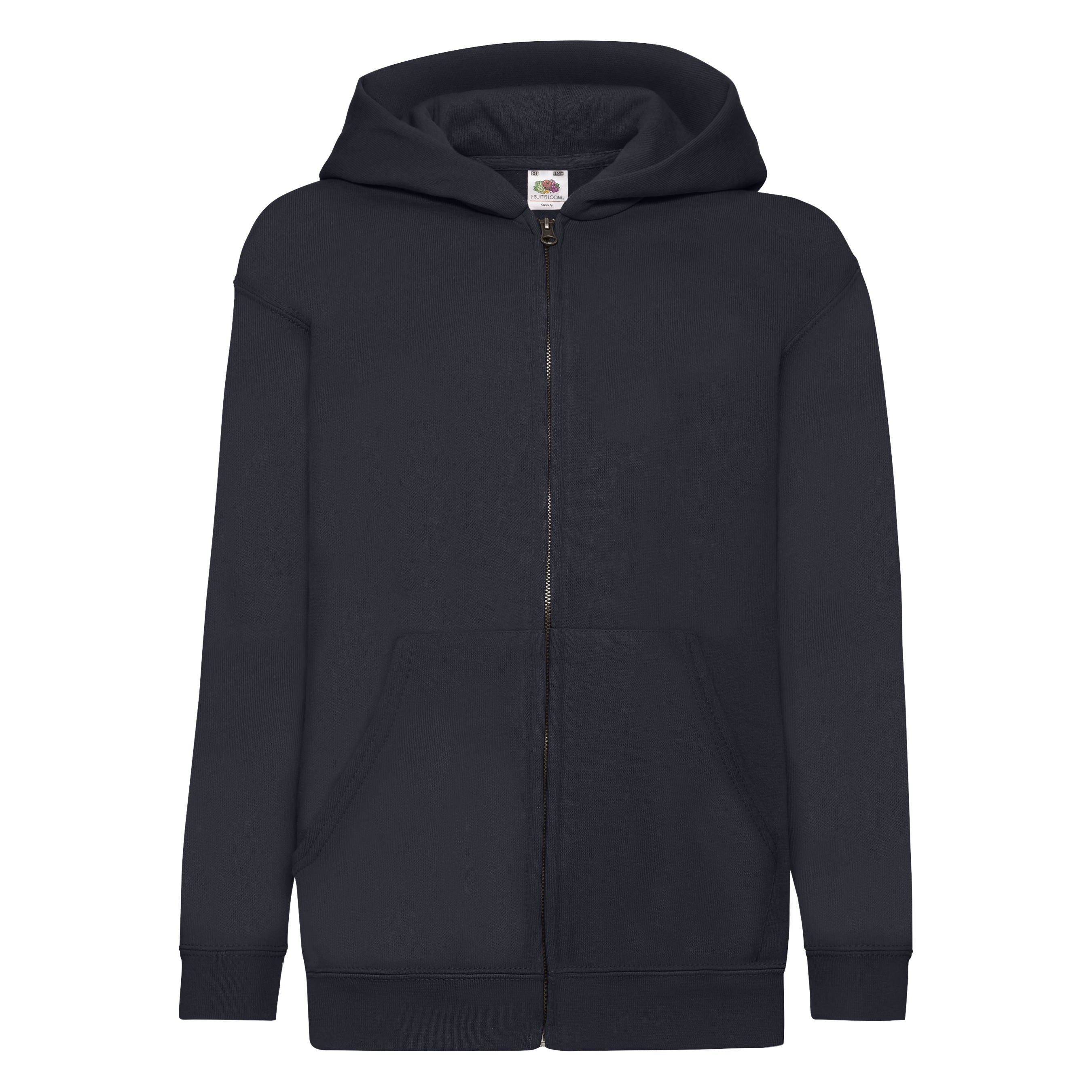 Kids Zip Through Hooded Sweat | DEEP NAVY