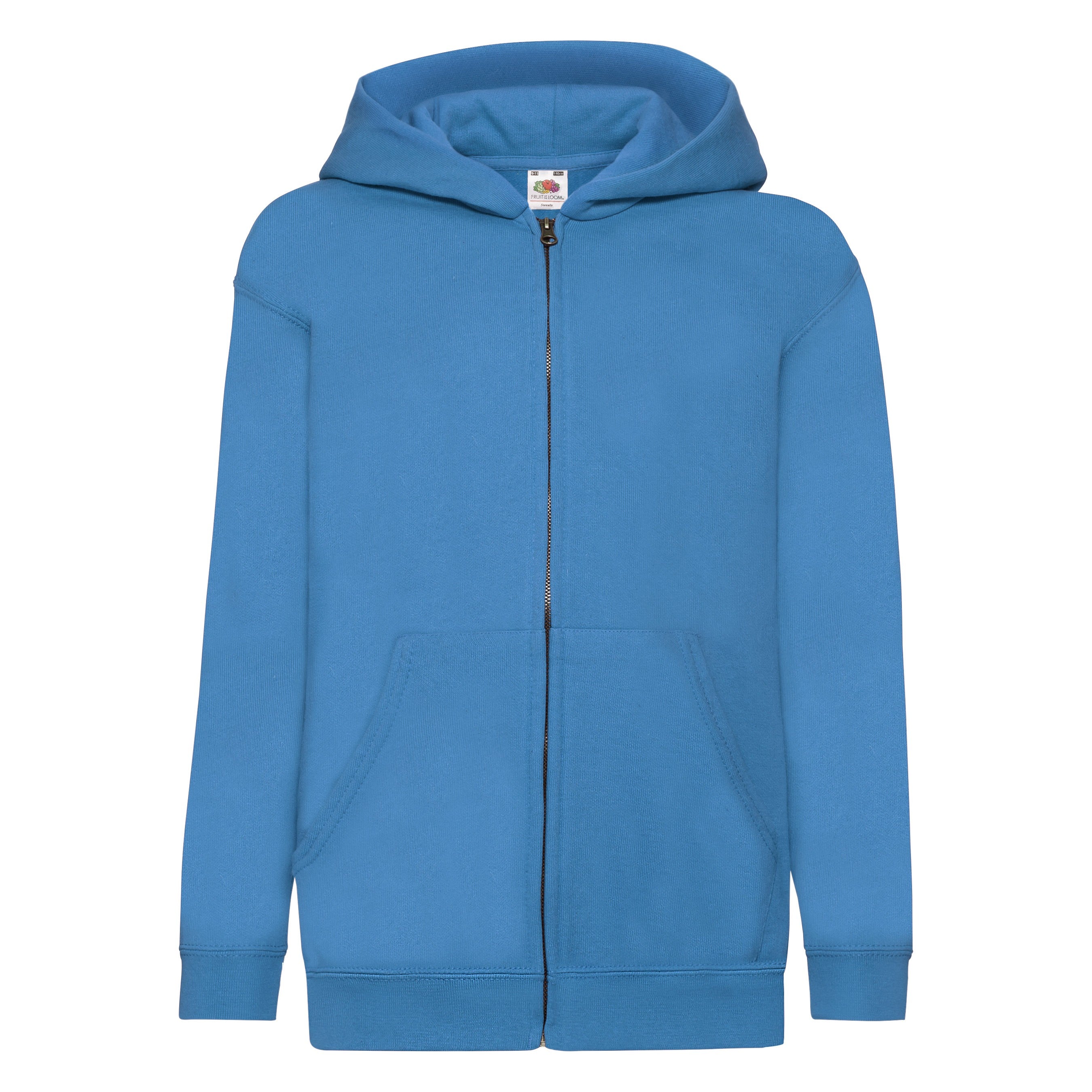 Kids Zip Through Hooded Sweat | AZURE BLUE