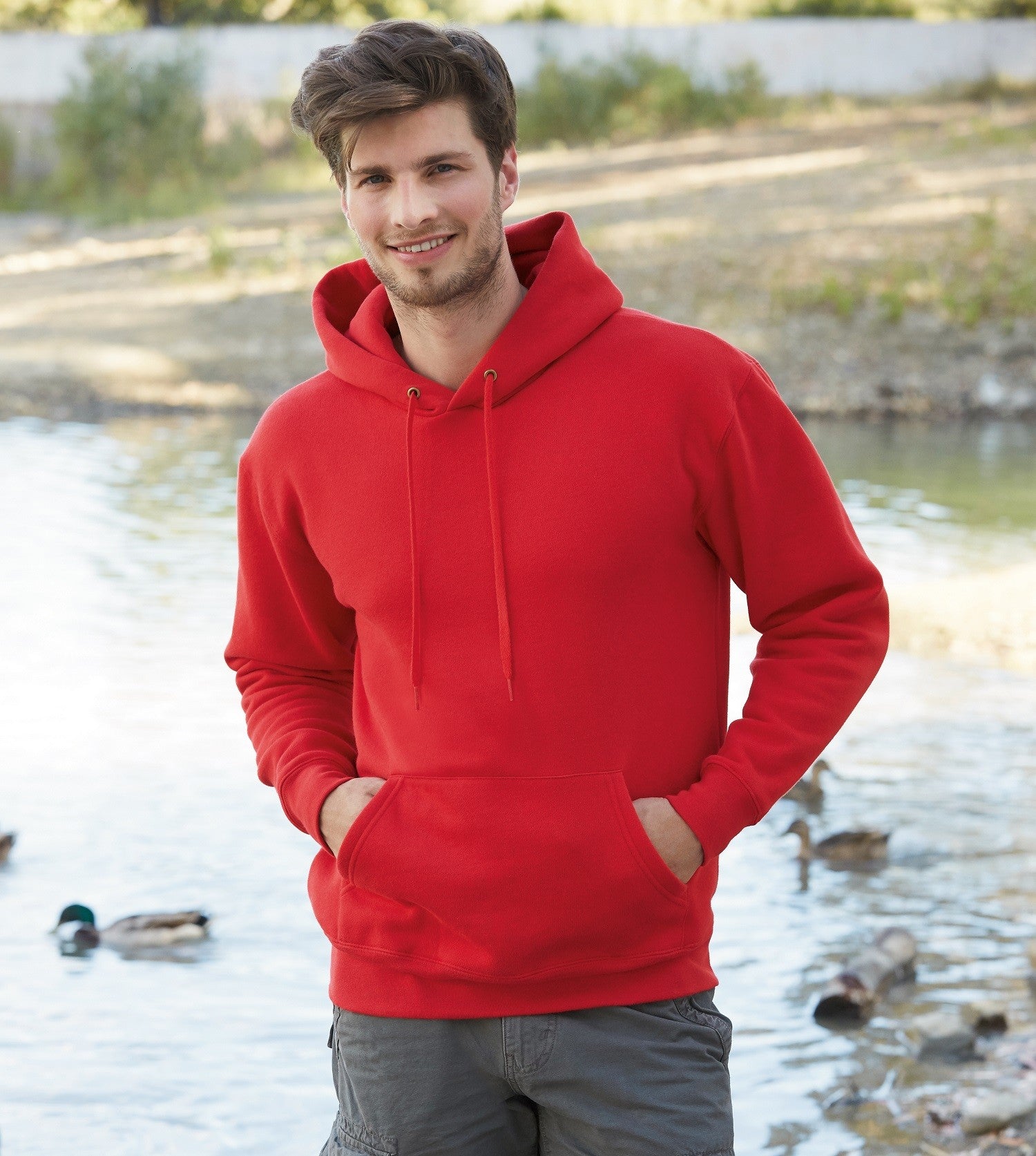 Premium 70/30 Hooded Sweat | RED