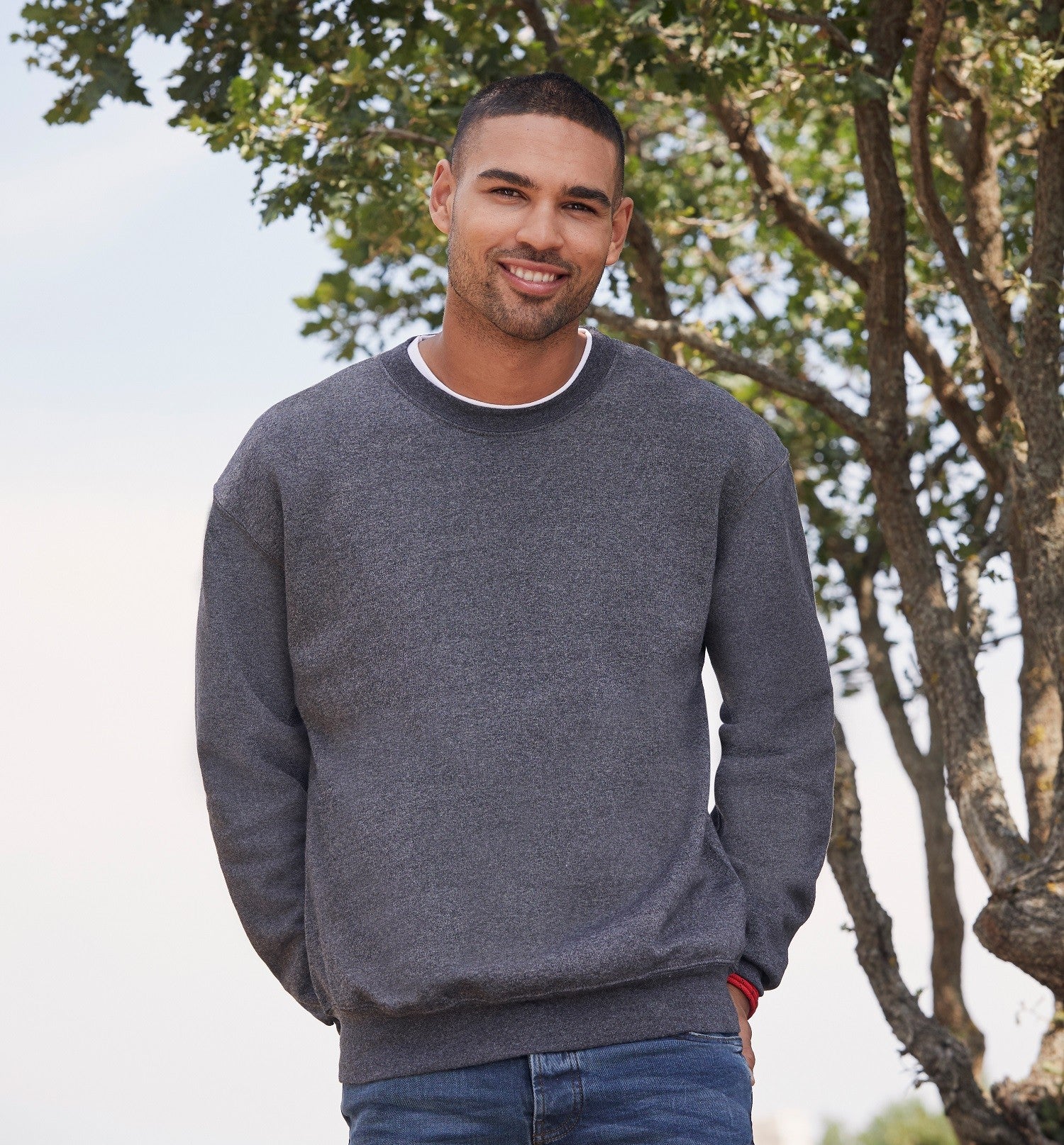 Set In Sleeve Sweatshirt | BOTTLE GREEN