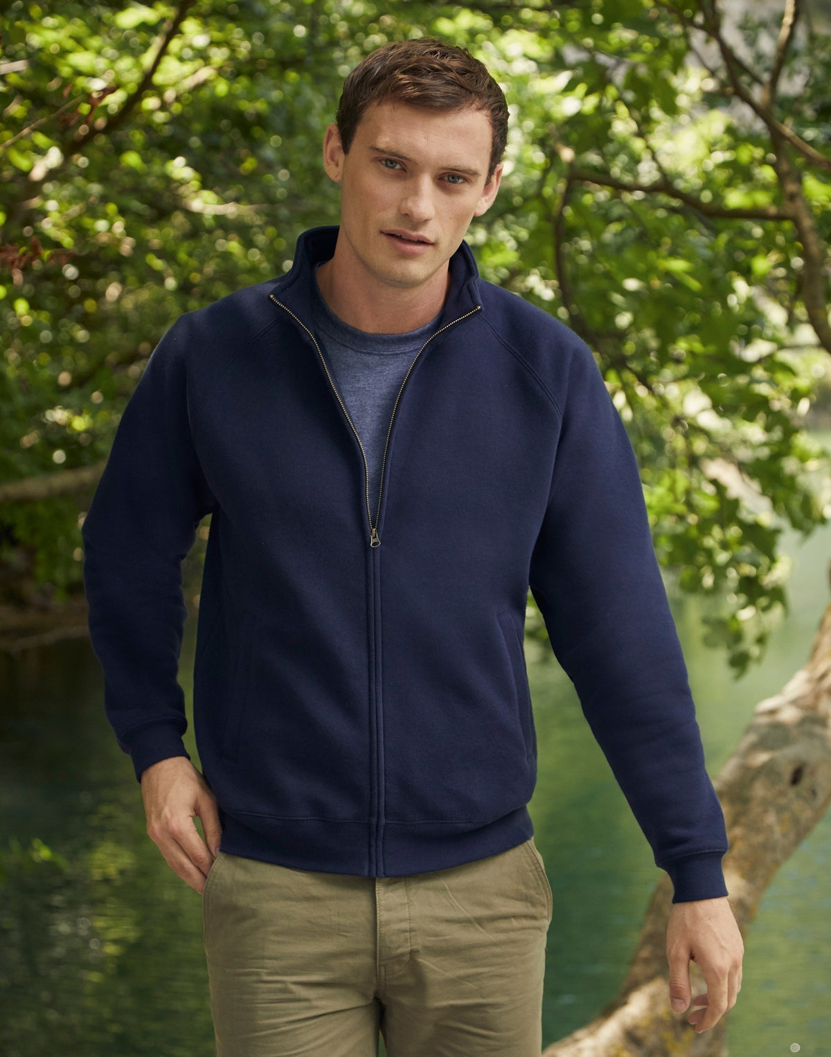 Premium 70/30 Sweat Jacket | BLACK