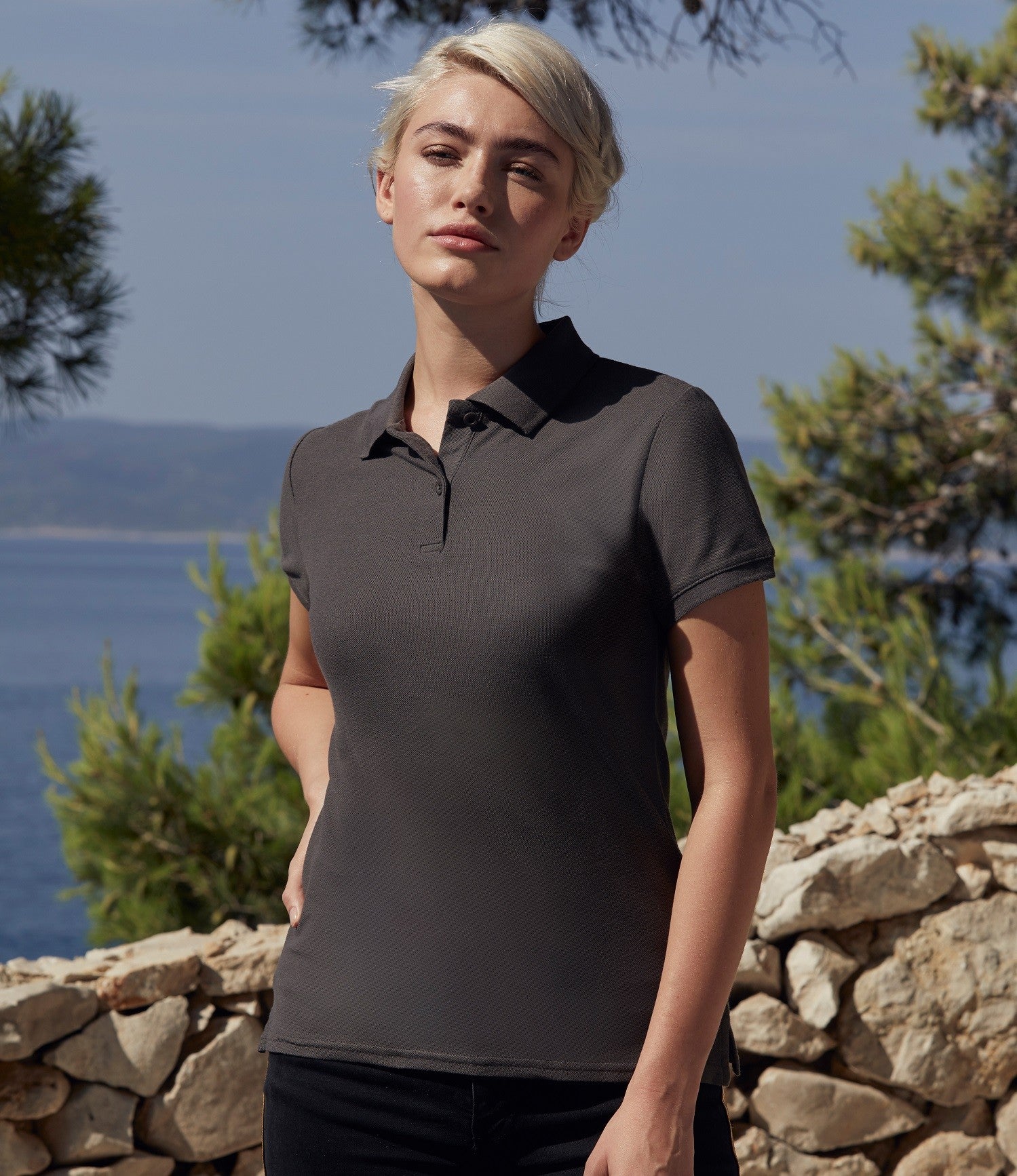 Lady-Fit Premium Polo | BLACK