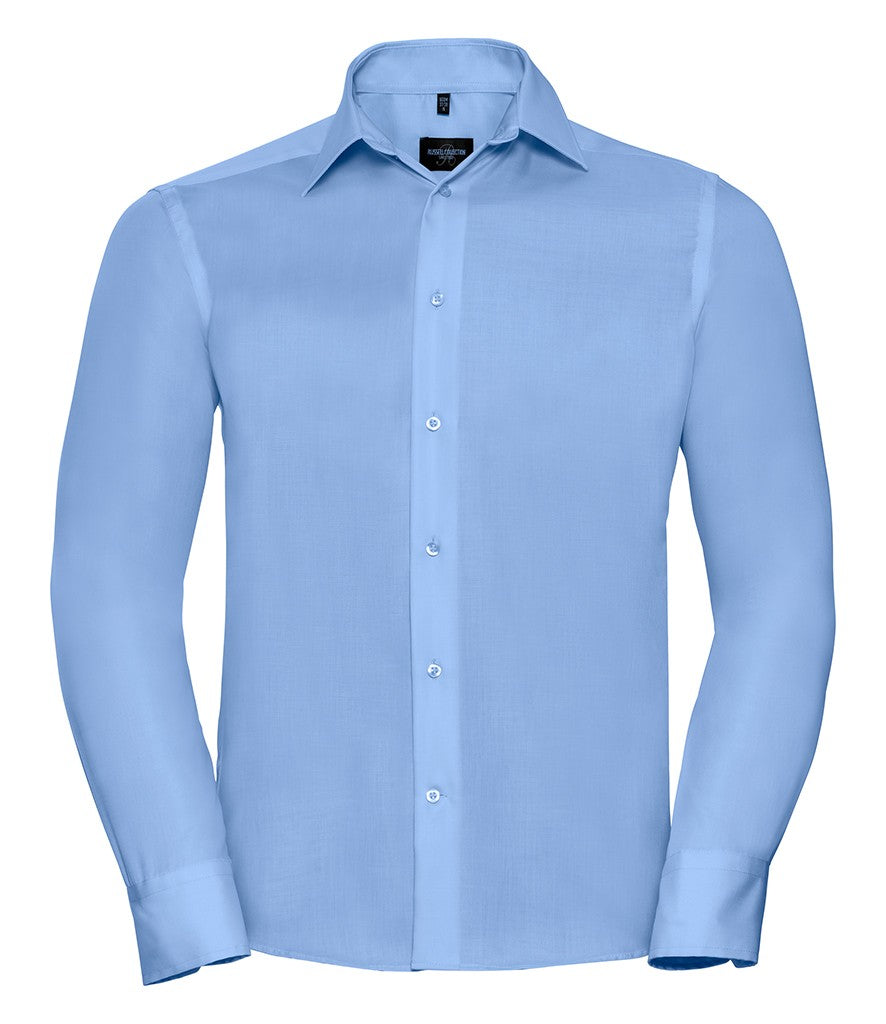 Mens Long Sleeve Tailored Ultimate Non Iron Luxury Shirt | BRIGHT SKY